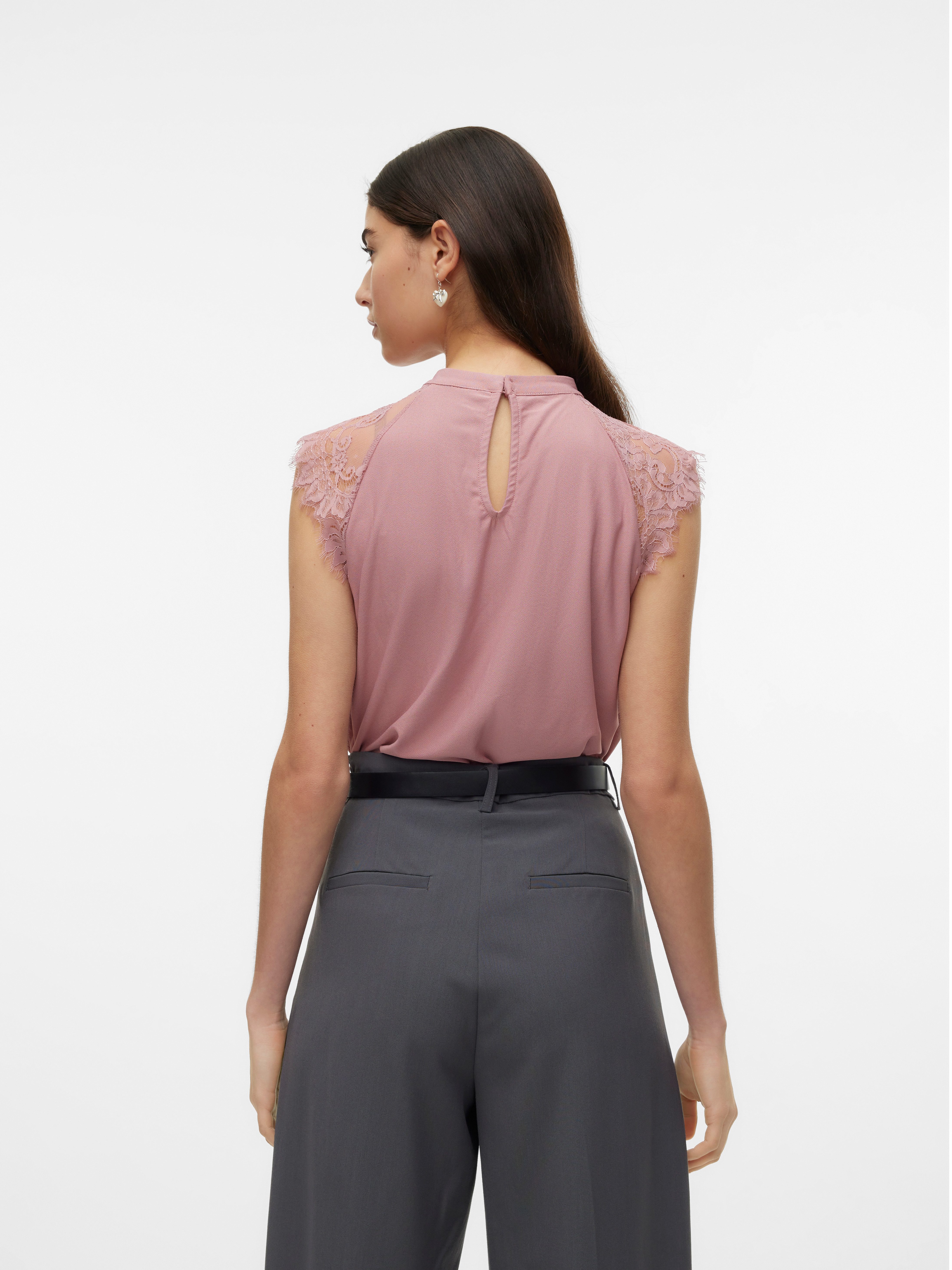 Vero Moda Kanten top VMMILLA SL LACE TEE