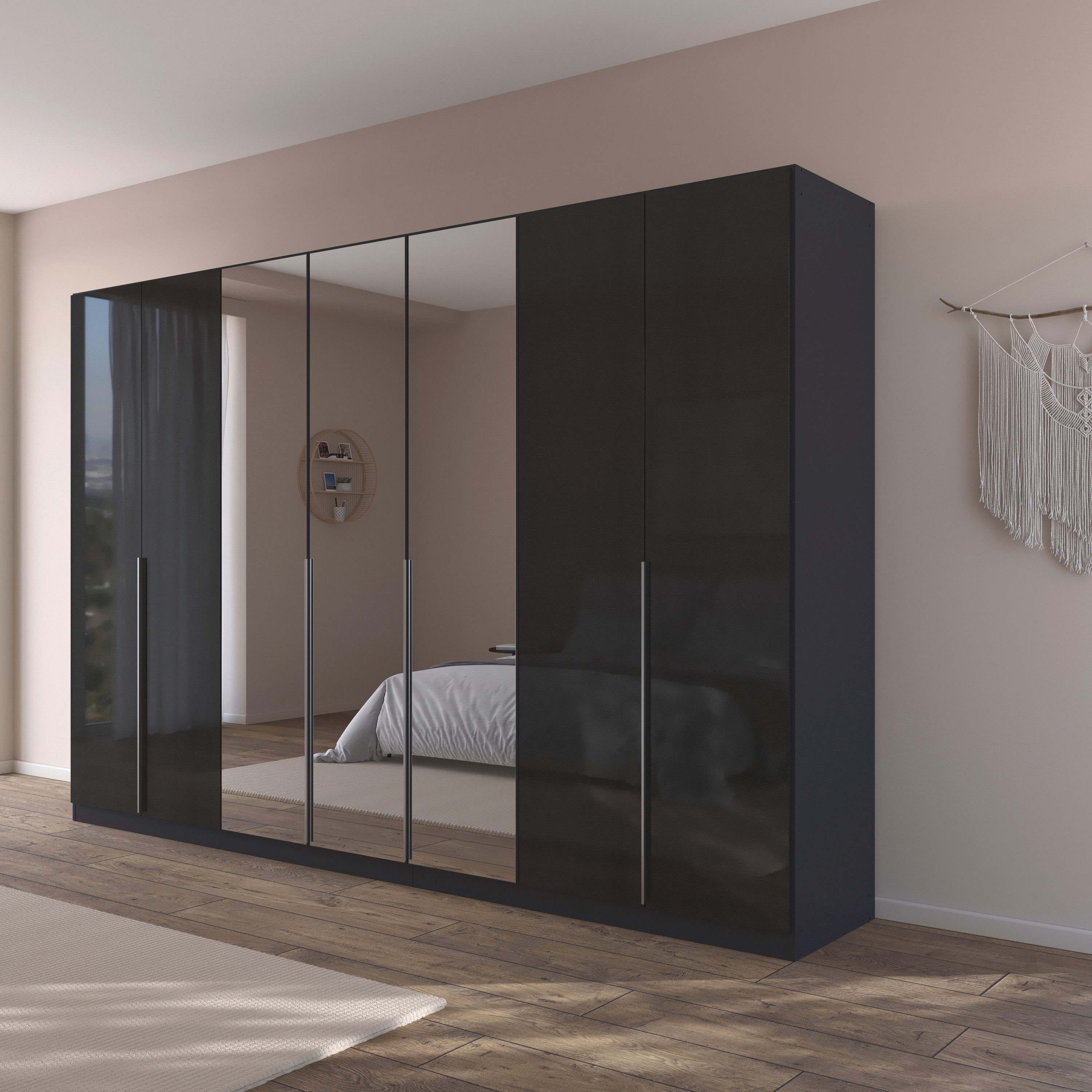 rauch Draaideurkast Kledingkast kast garderobe AGORDO met decor- of hoogglansfront doordachte binnenuitrusting, in 6 breedtes en 2 hoogtes made in germany
