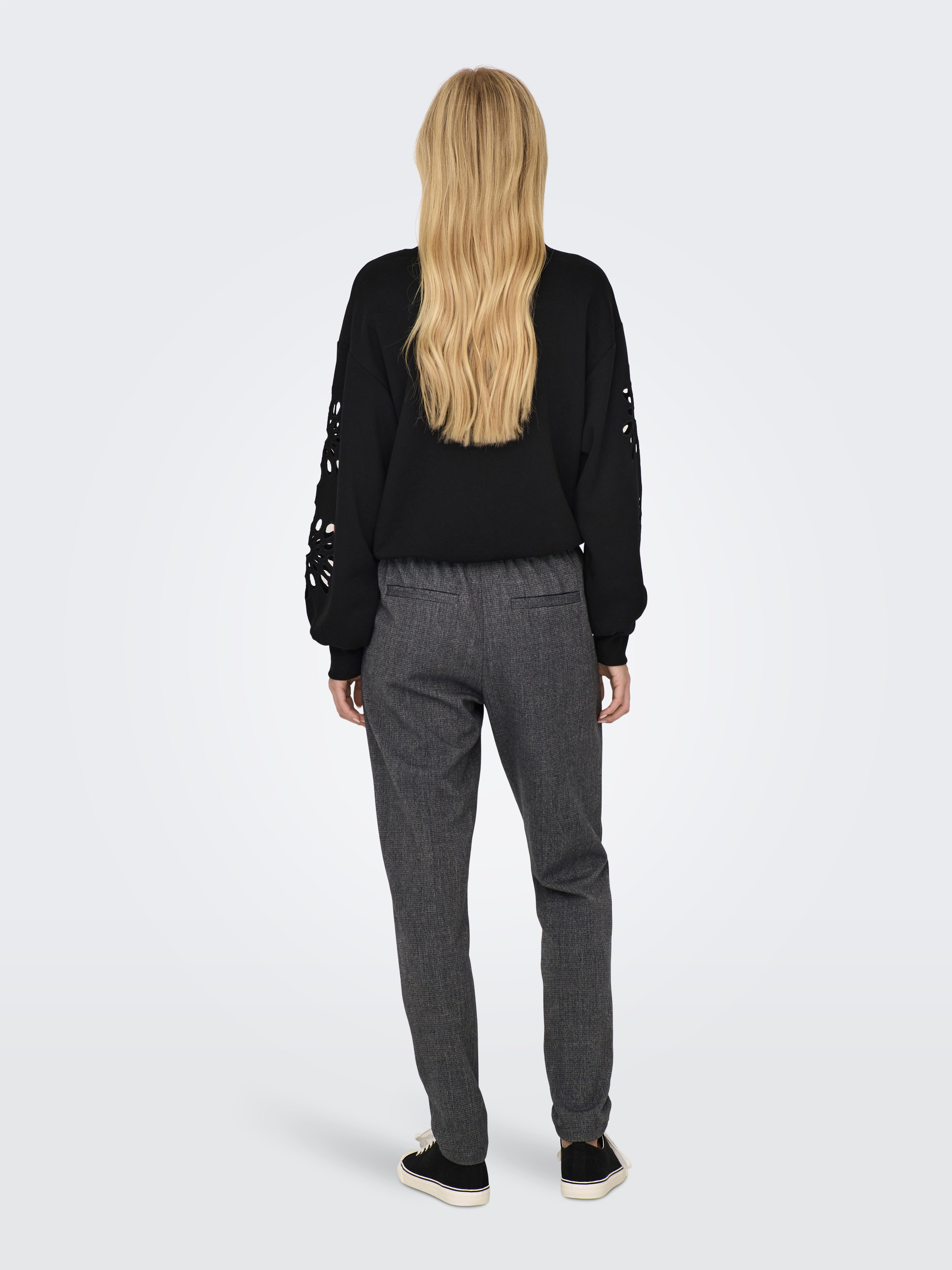 Only Joggingbroek ONLPOPTRASH-ELISE EASY MELANGE PANT NOOS