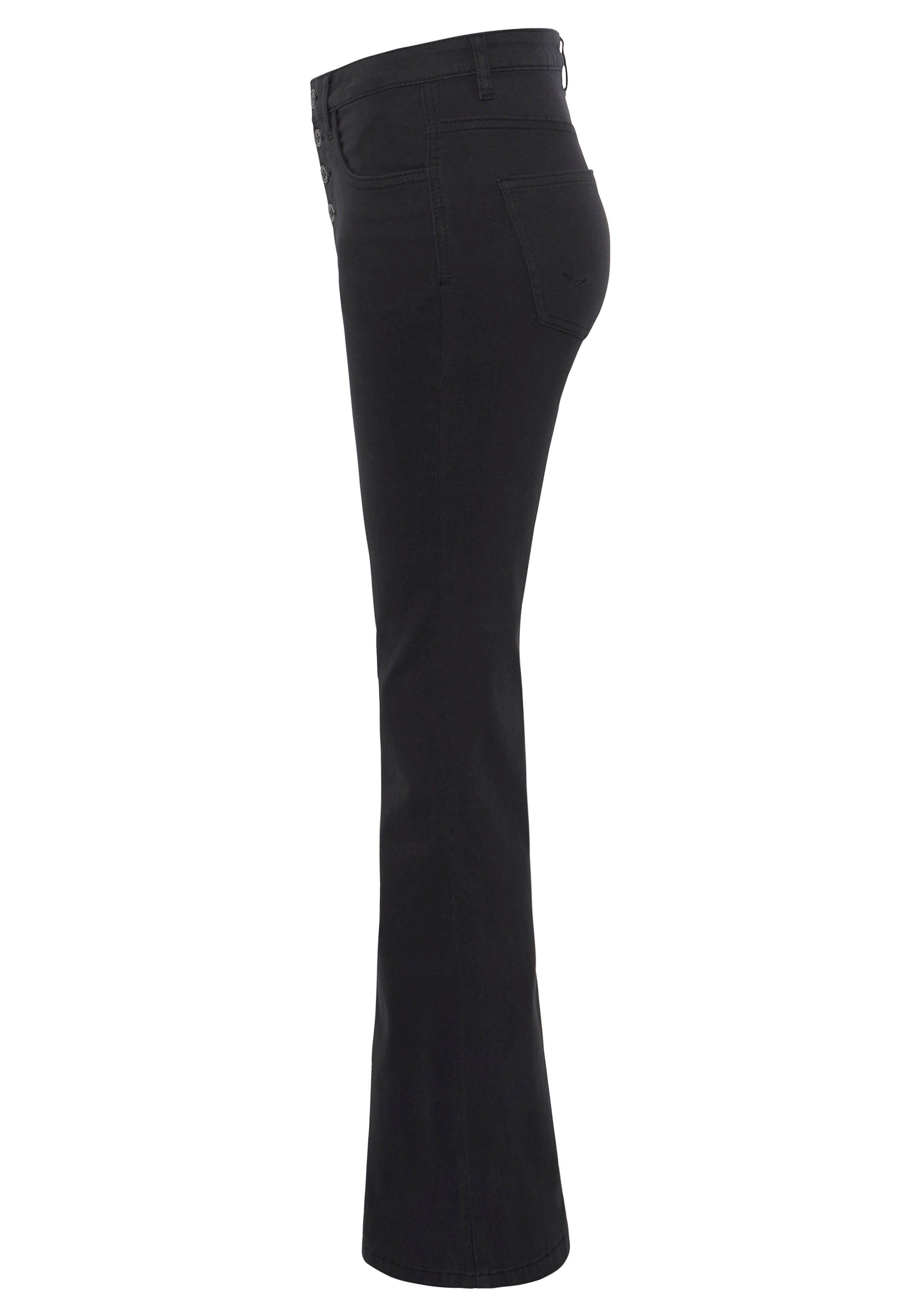 AJC Bootcutbroek met knoopsluiting in 5-pocket-stijl