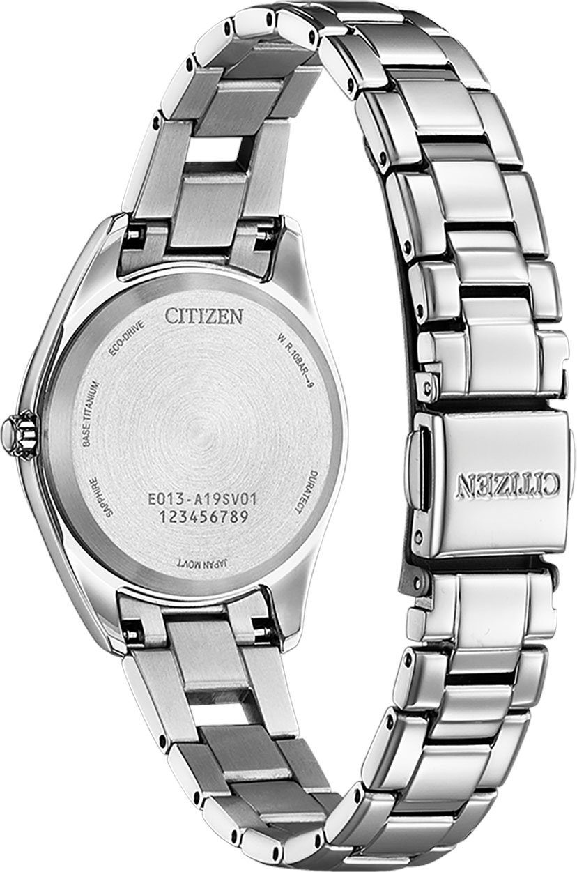 Citizen Solarhorloge EW2601-81L Horloge, dameshorloge, titanium, datum, saffierglas