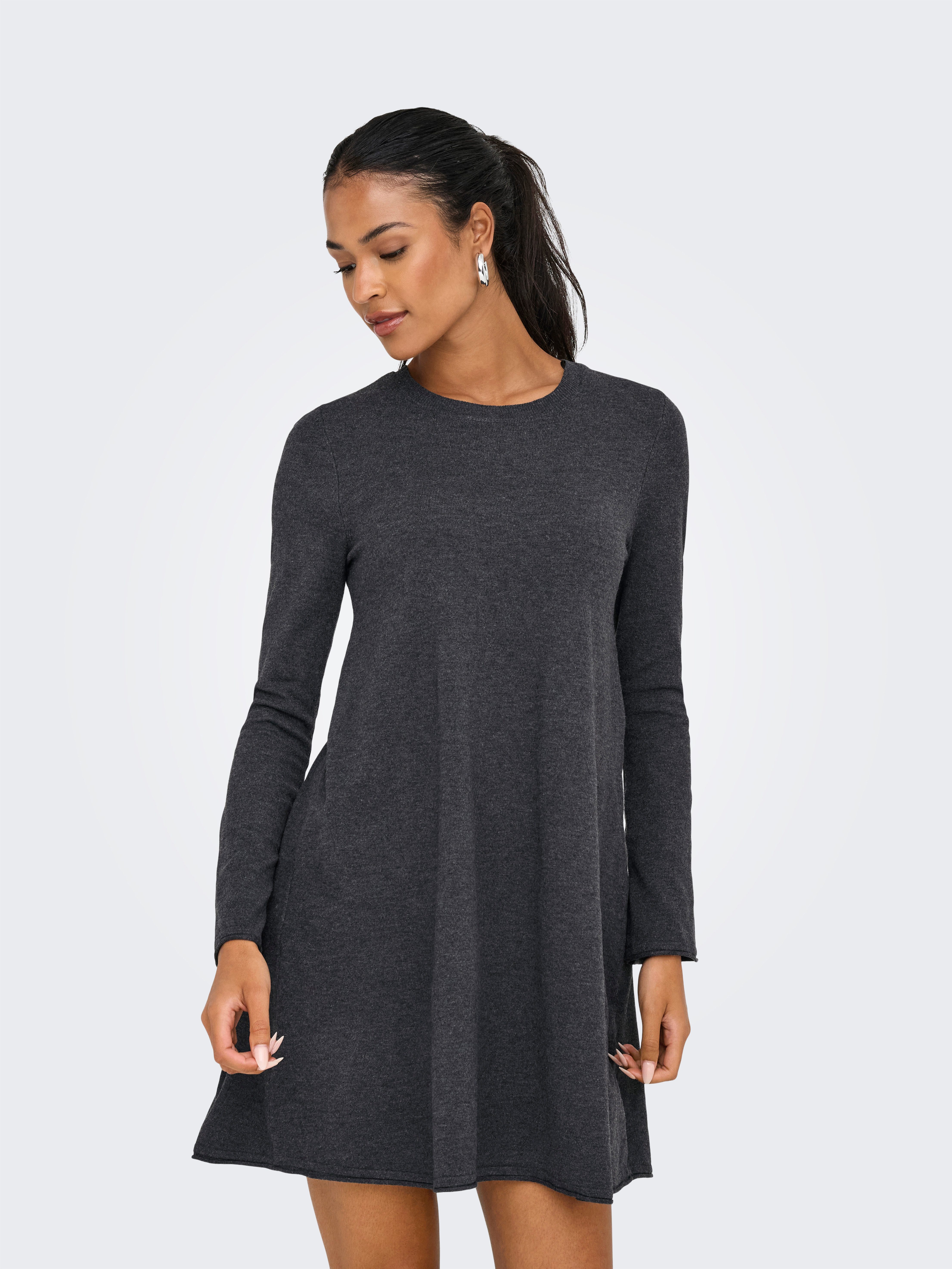 Only Midi-jurk ONLAMALIO LIFE LS ONECK DRESS KNT