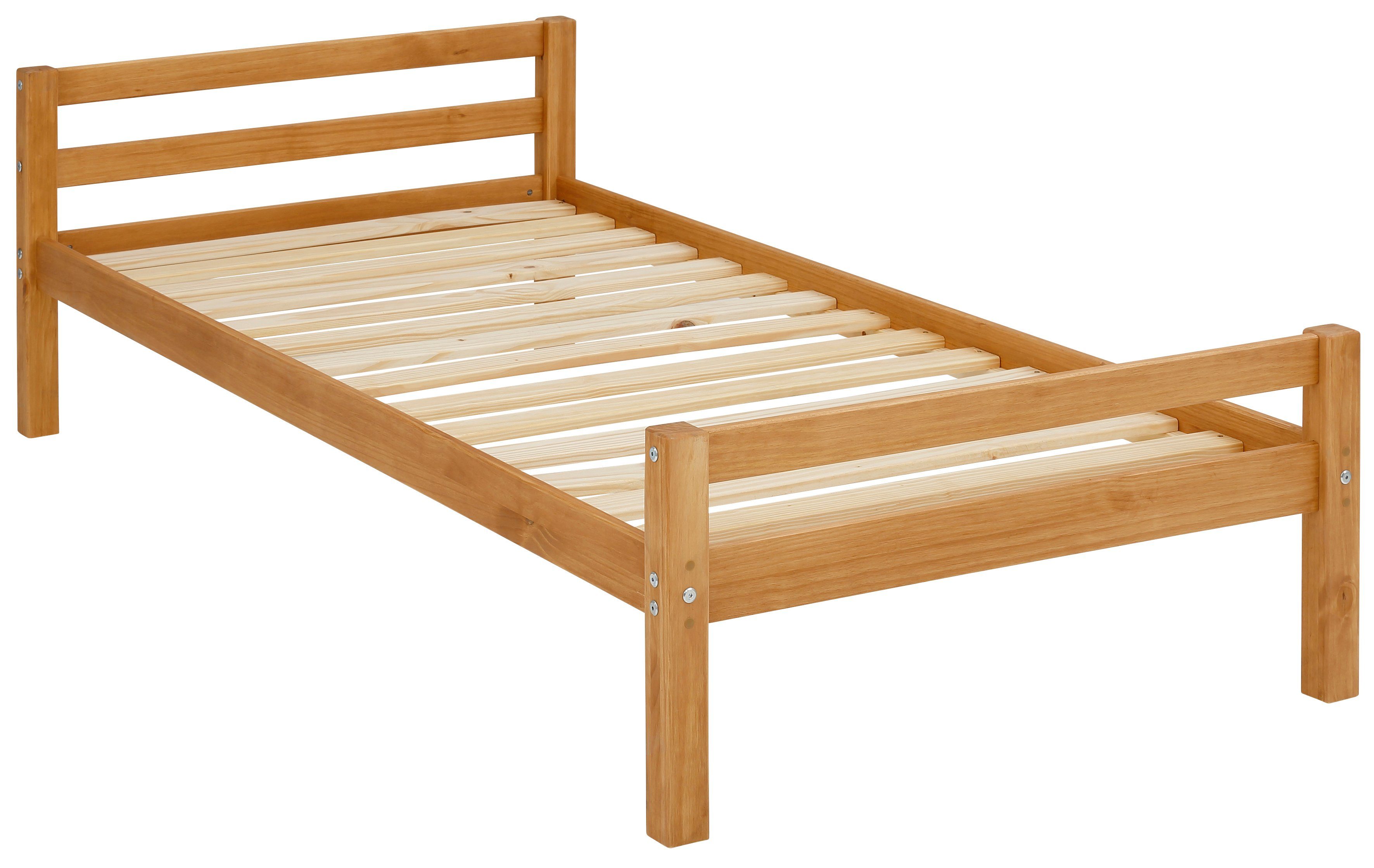 Lüttenhütt Kinderledikant Alpi 1-persoons van mooi grenenhout, lattenbodem, ligoppervlak 90x200 cm