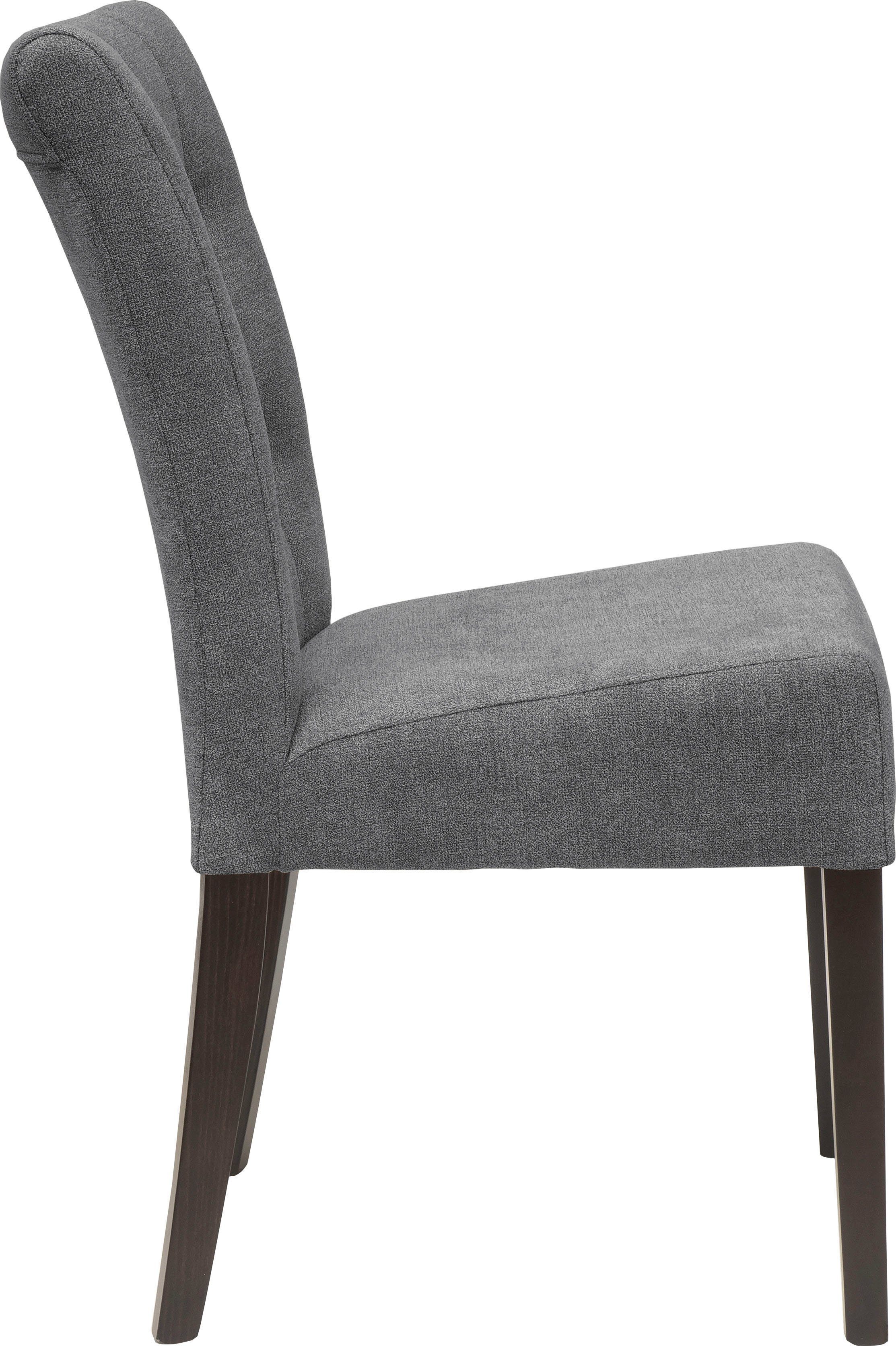 Home affaire Eetkamerstoel Queen BESTSELLER Gestoffeerde stoel met knoopdetails, set van 2, 4 of 6
