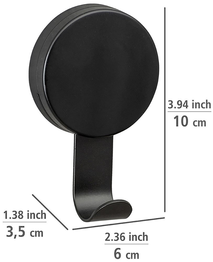WENKO Wandhaak Static-Loc® Plus Modell Pavia voor badkamer, keuken en huishouden, bevestigen zonder boren (set, 4 stuks)