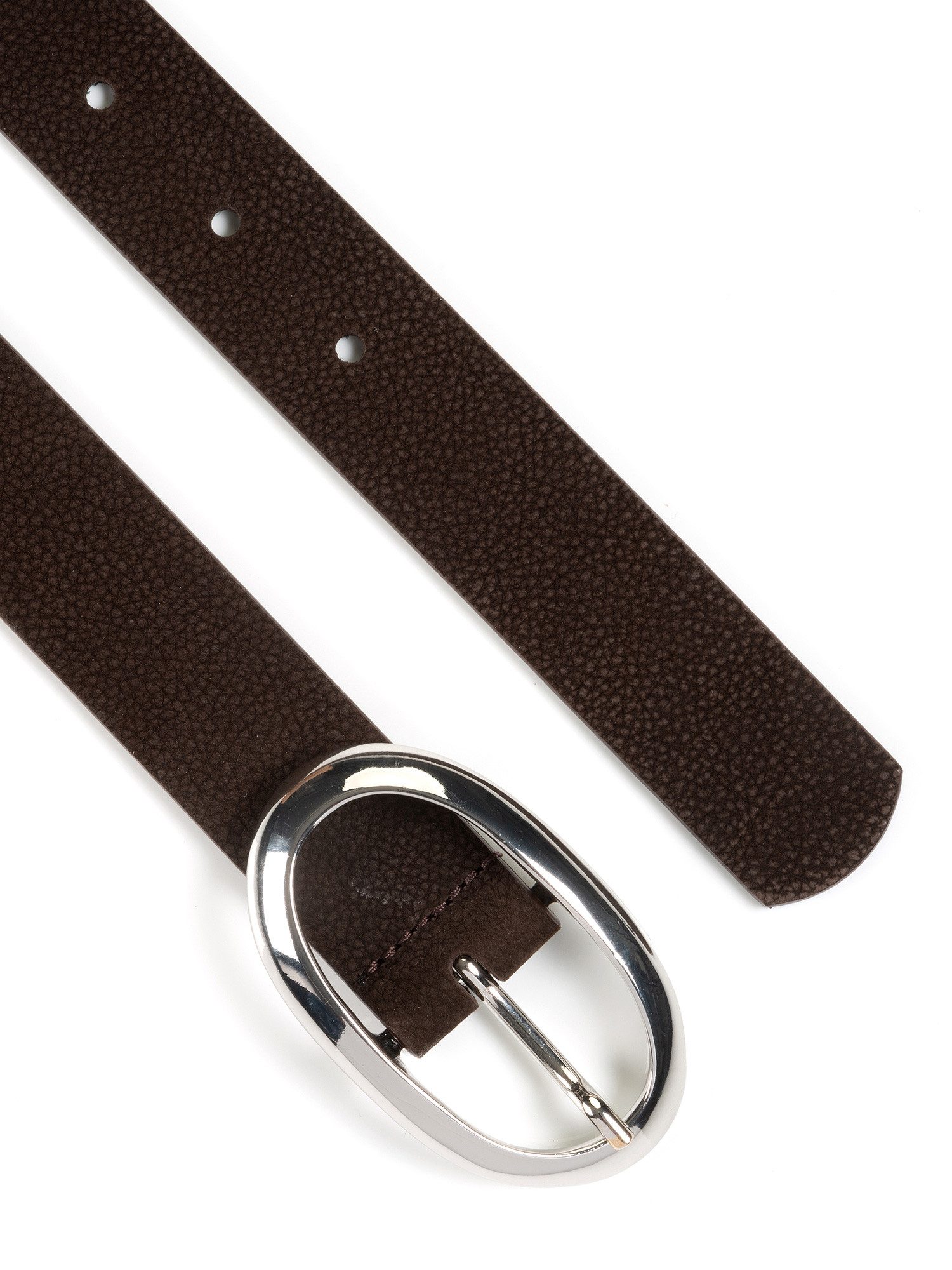 MONTI Synthetische riem Siena met zacht echt leer en modieuze ovale glanzende sluiting – 3 cm breed