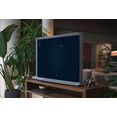 samsung led-lifestyle-tv 50" qled 4k the serif (2022), 125 cm - 50 ", smart tv - google tv, quantum hdr - uitstekend upscaling dankzij quantum processor 4k - mat display blauw