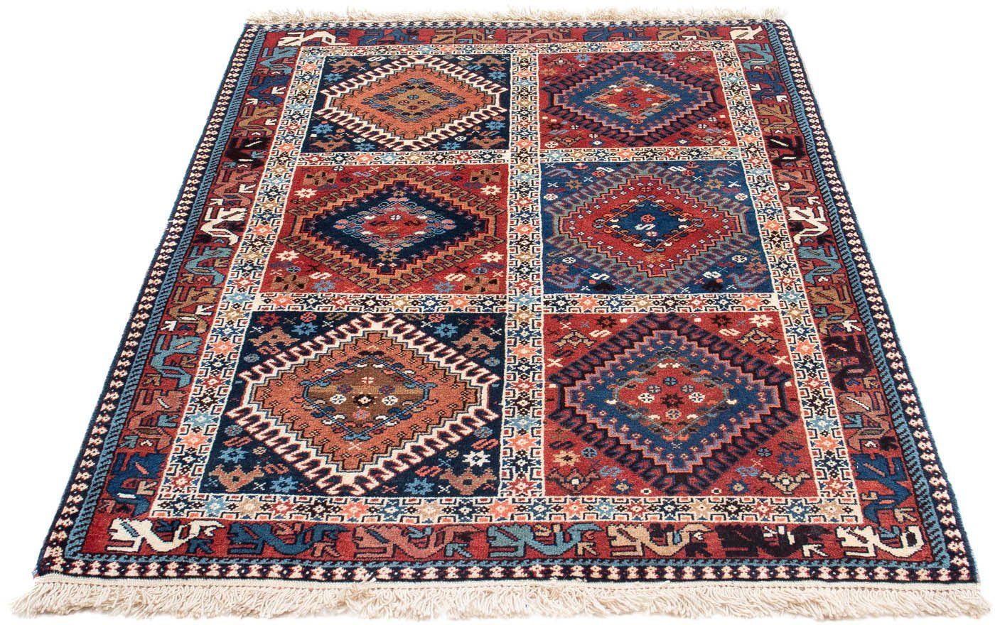 morgenland Wollen kleed Yalameh medaillon rosso scuro 145 x 97 cm Handgeknoopt