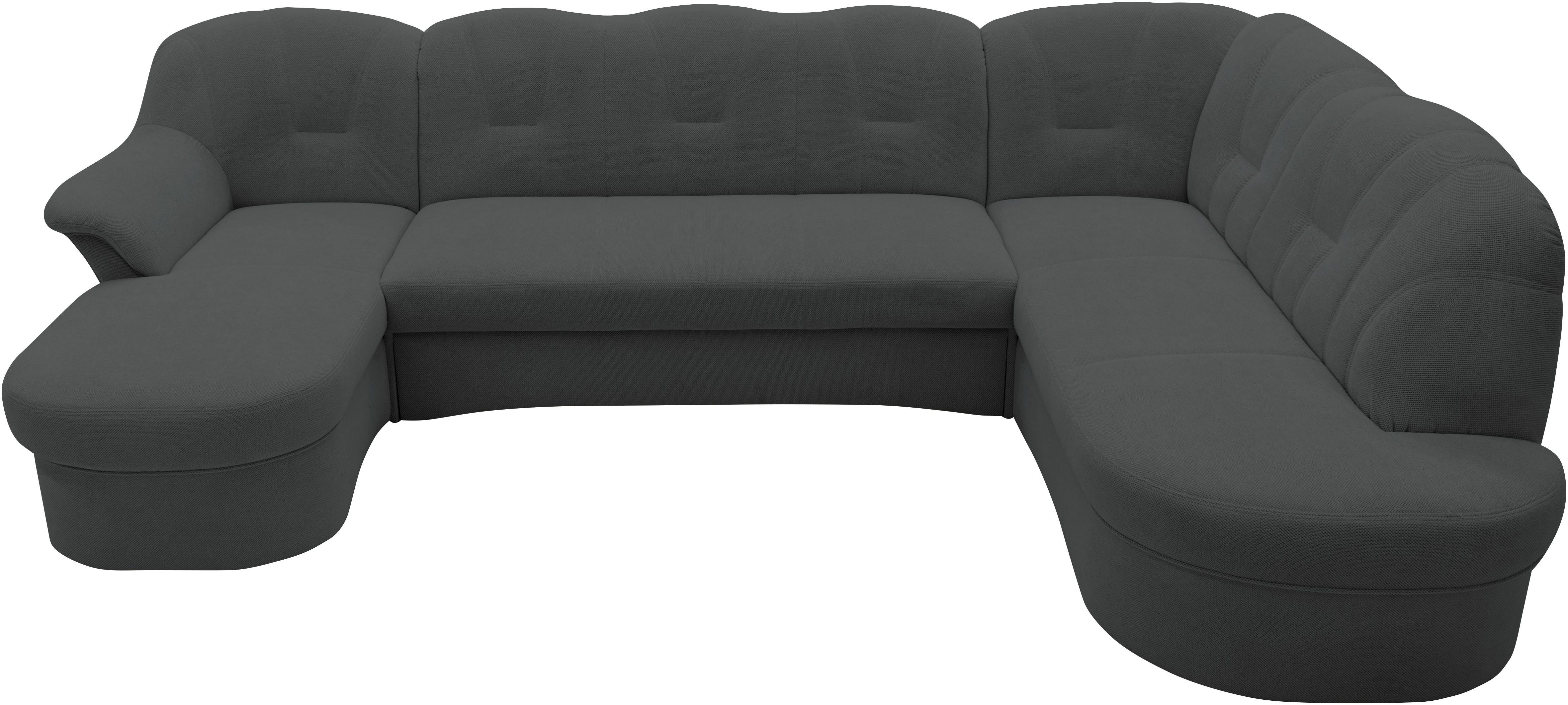 DOMO collection Zithoek Flores ook in leren bekleding, B/D/H: 293/180/86 cm, U-vorm (3 stuks)