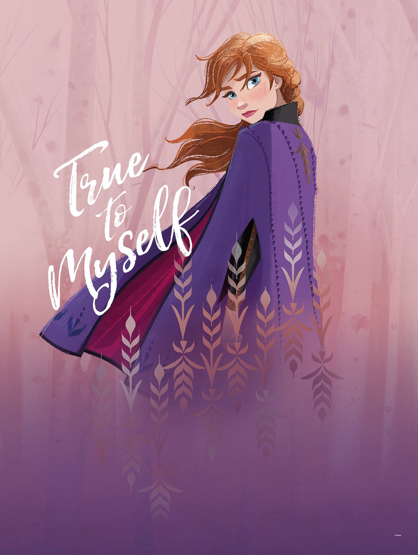 Komar wanddecoratie Frozen Anna True to Myself, zonder lijst