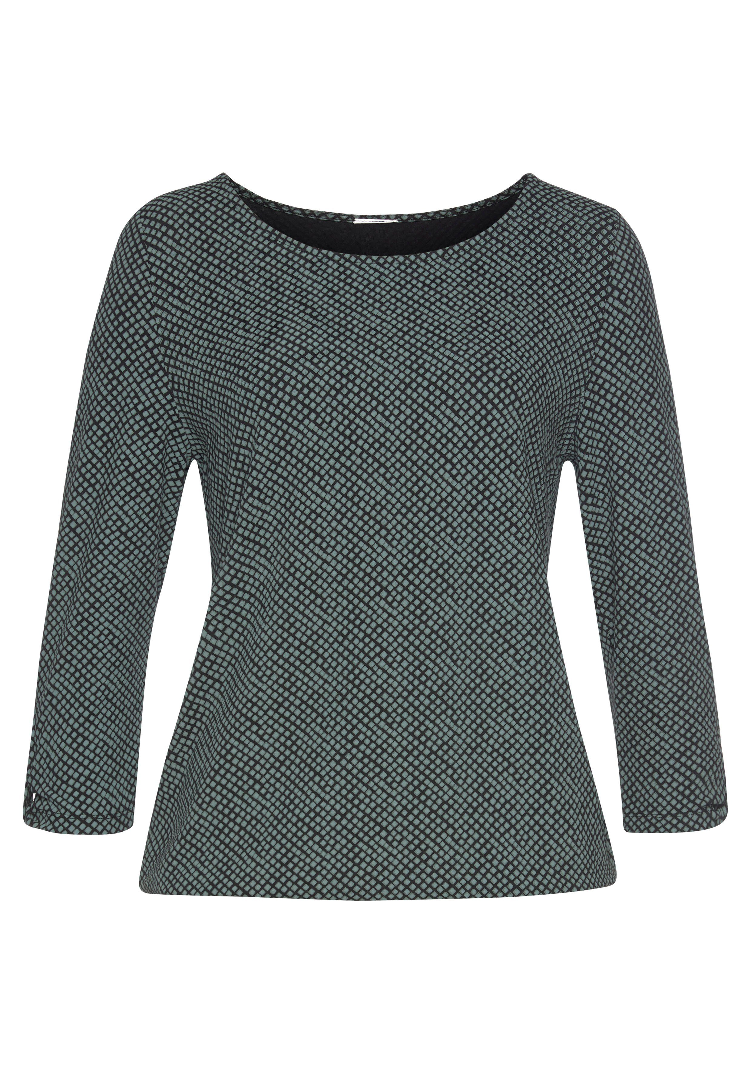 Lascana Shirt met 3/4-mouwen Met kleine cut-out onder aan de mouwen (Set van 2)