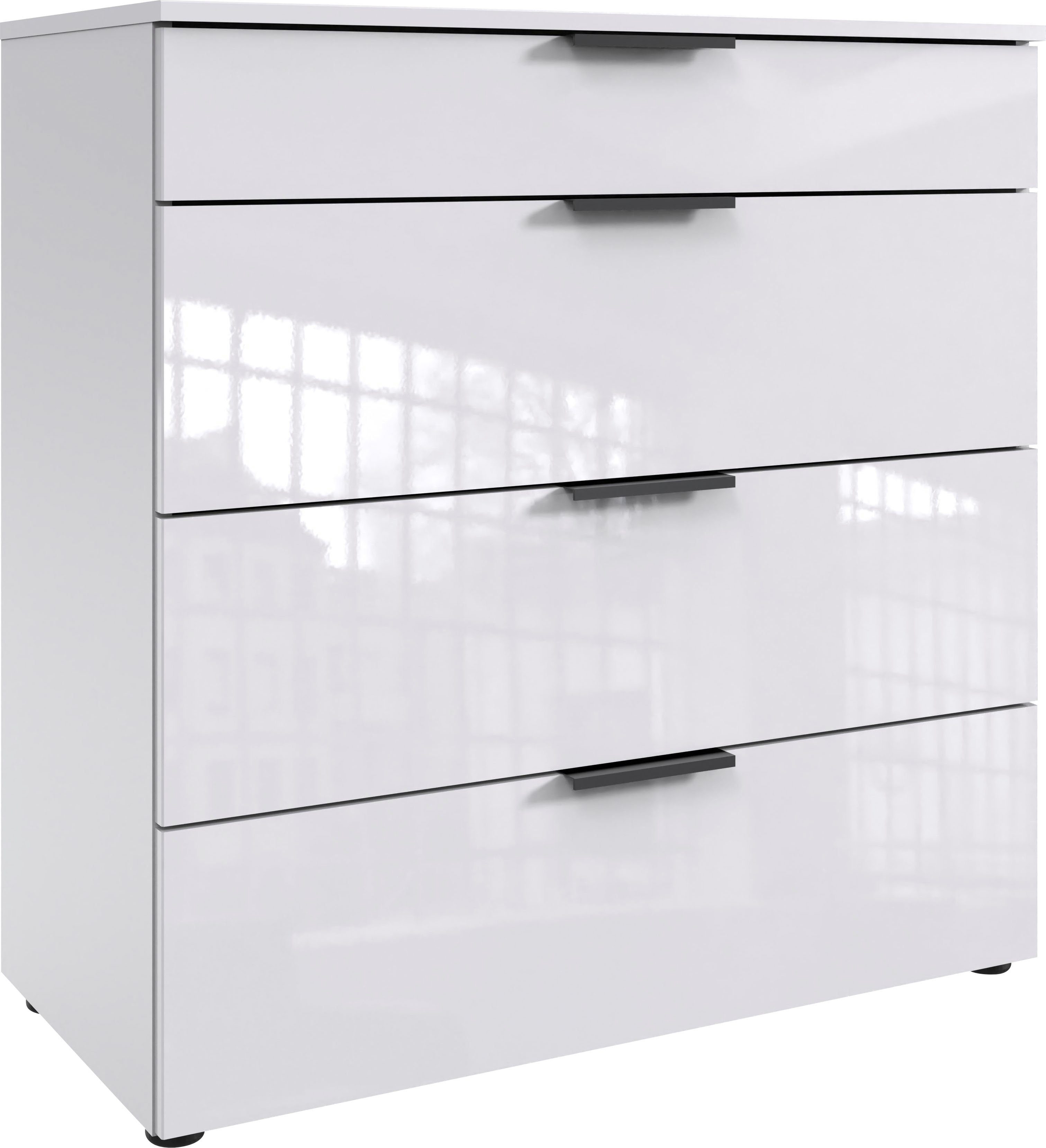 Wimex Ladekast Level36 D by fresh to go met soft-close functie en lakfronten, 4 lades, hoge commode commodes & ladekasten wit