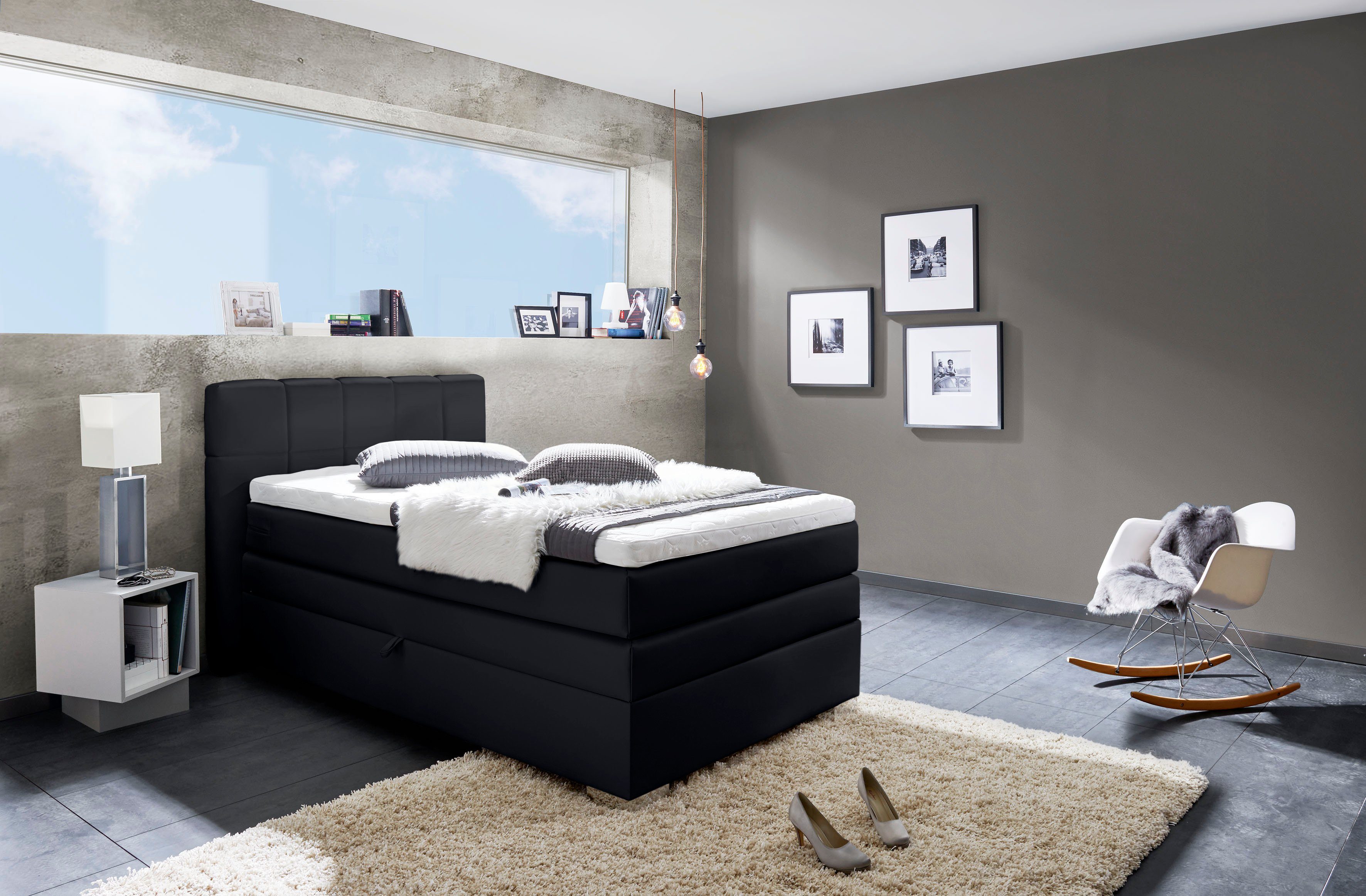 INOSIGN Boxspring Airdrie inclusief bedkist en topper
