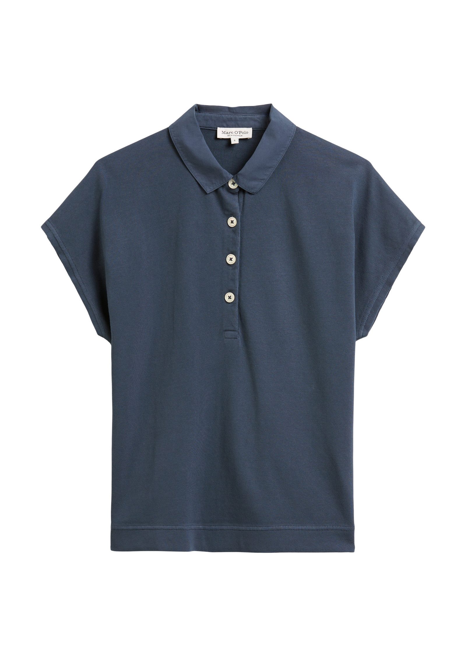 Marc O'Polo Poloshirt oversized, van lichte jersey