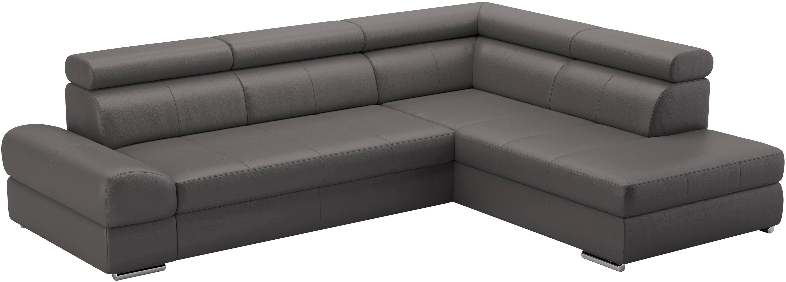 sit&more Hoekbank Broadway L-vorm met verstelbare hoofdsteunen, naar keuze met slaapfunctie