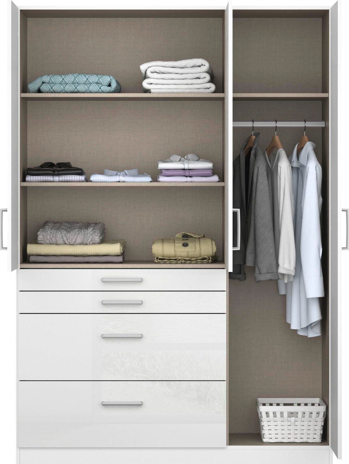 rauch Draaideurkast Kledingkast kast garderobe garderobekast topseller HOMBURG met veel opbergruimte, bovenste lade met indeling made in germany
