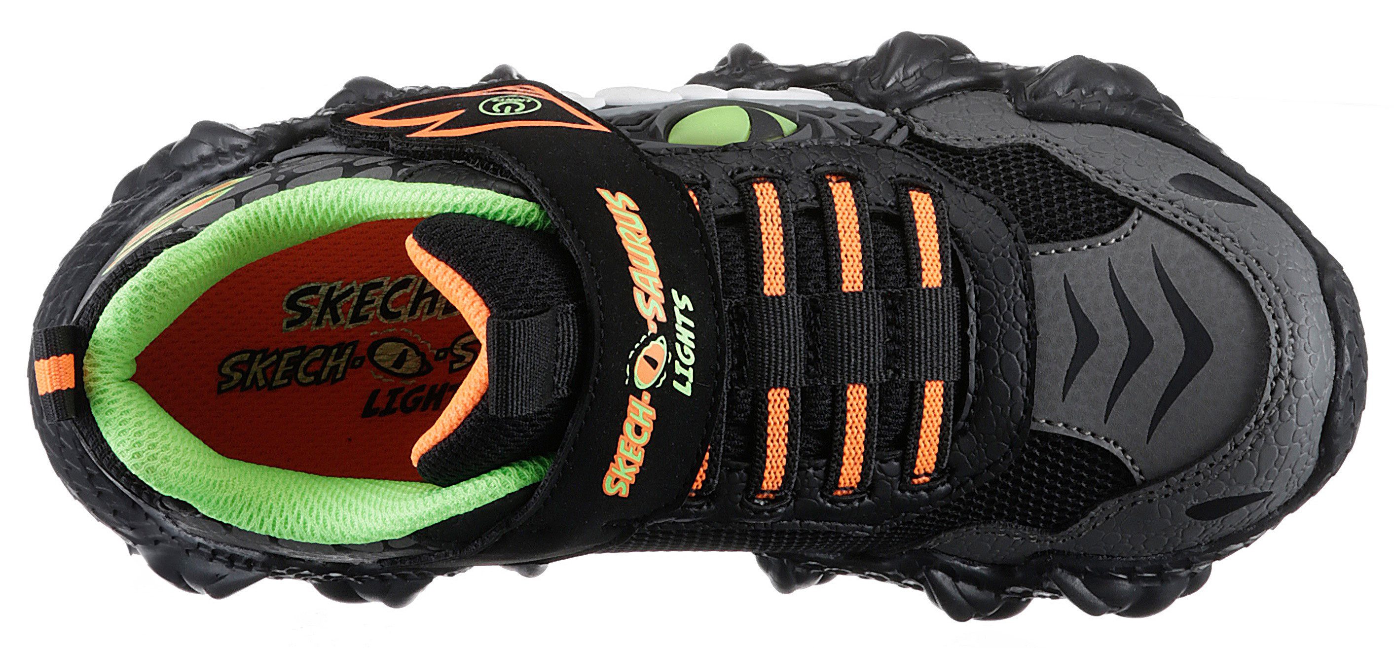 Skechers Sneakers SKECH-O-SAURUS LIGHTS Blink schoen, trekking schoen, kinderschoen met opvallende profielzool