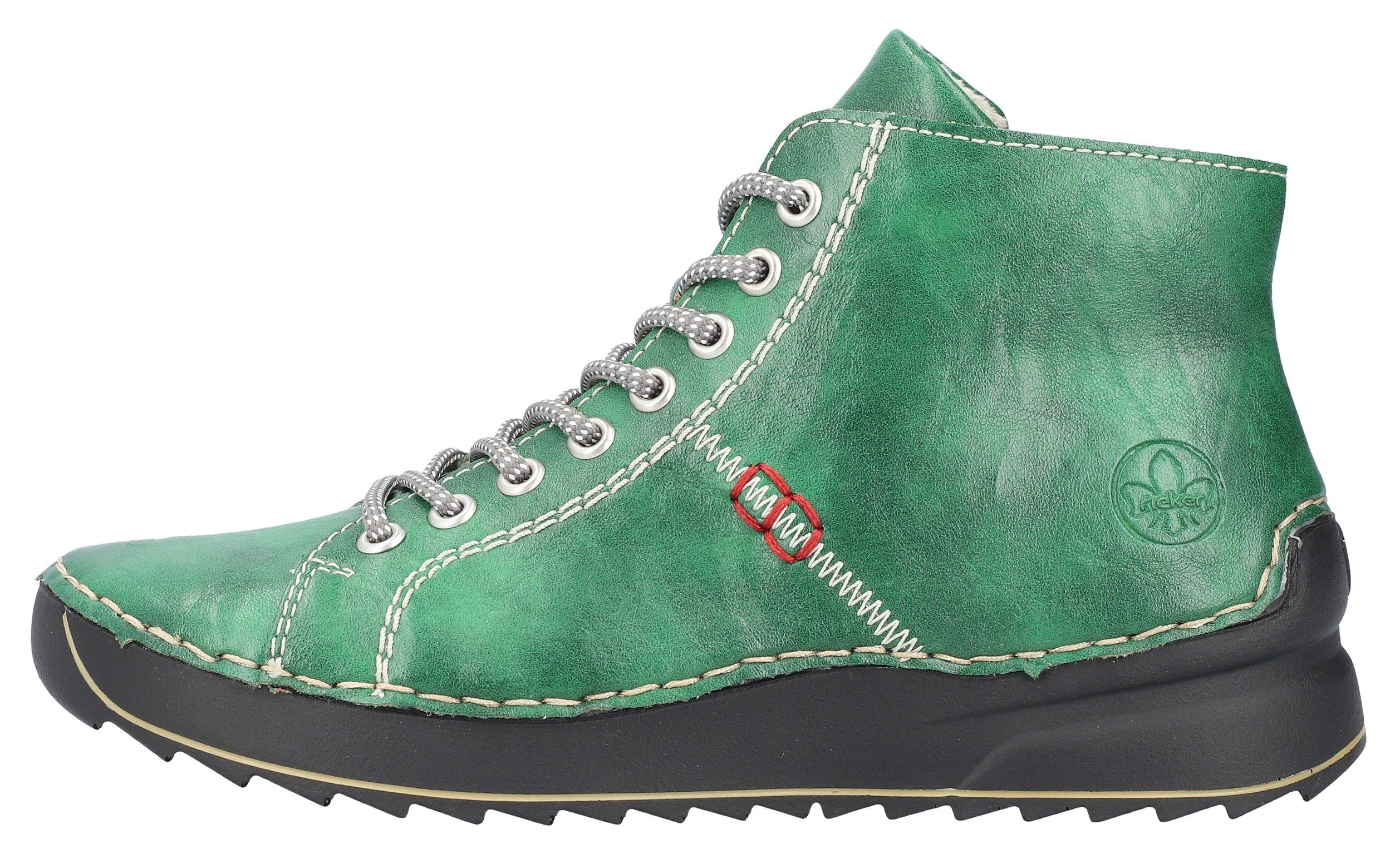 Rieker Hoge veterschoenen met modieuze profielzool