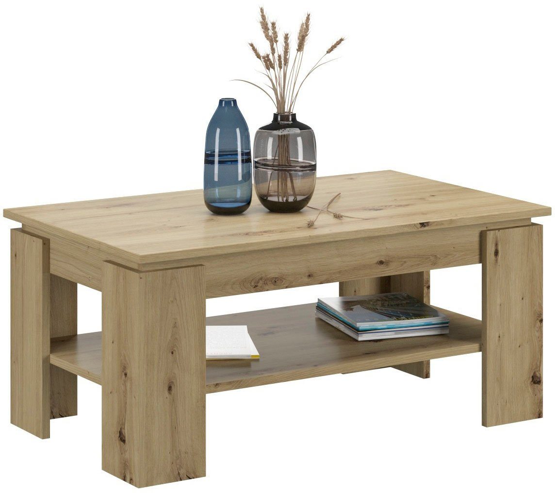 INOSIGN Salontafel Kalmar, rechthoekig, 100 x 60 cm, 1 Plank Salontafel, bijzettafel, koffietafel, woonkamer tafel, coffee table (1 stuk)