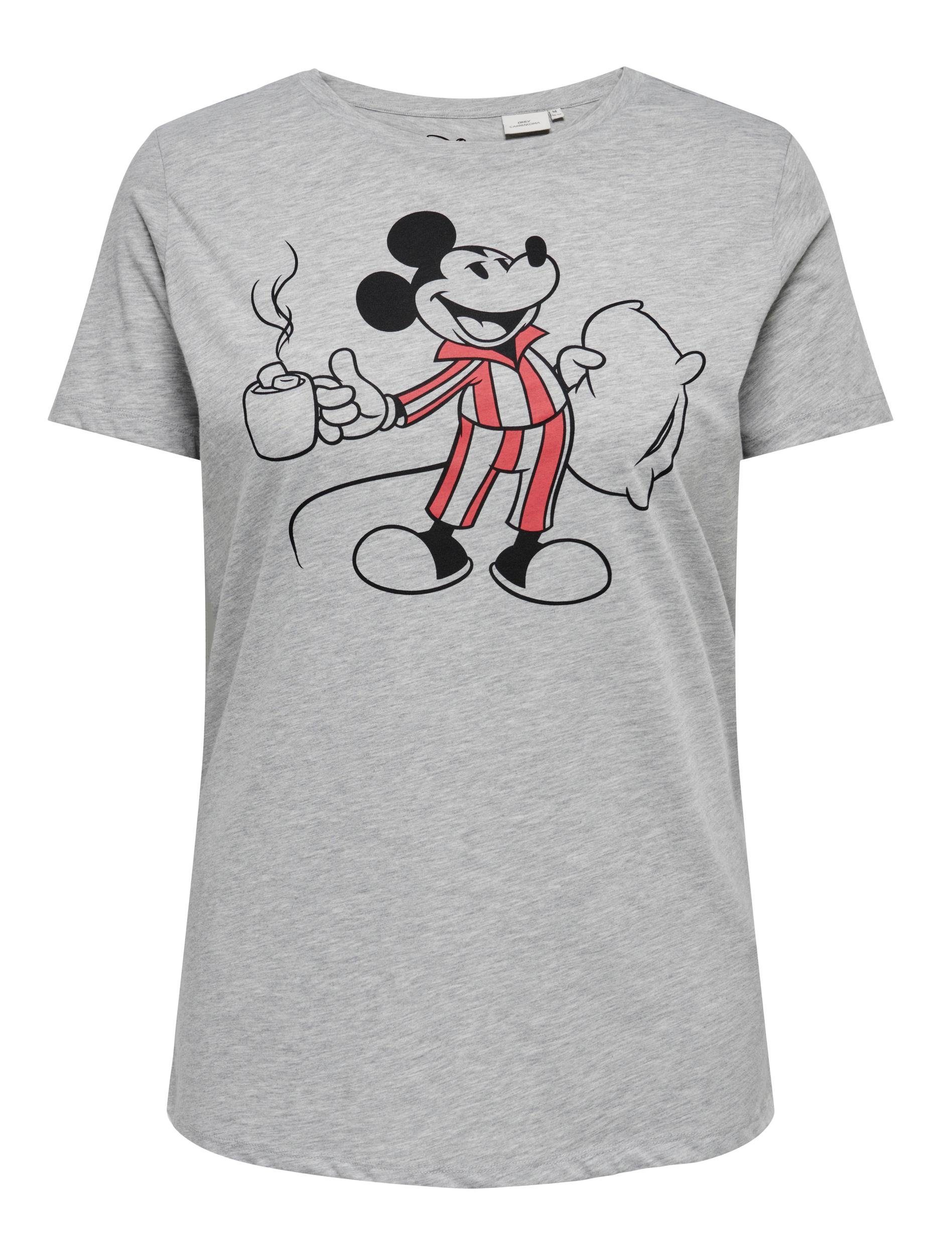 ONLY CARMAKOMA Shirt met ronde hals CARSLEEPYMICKEY LIFES S LONG TEE LCS JRS