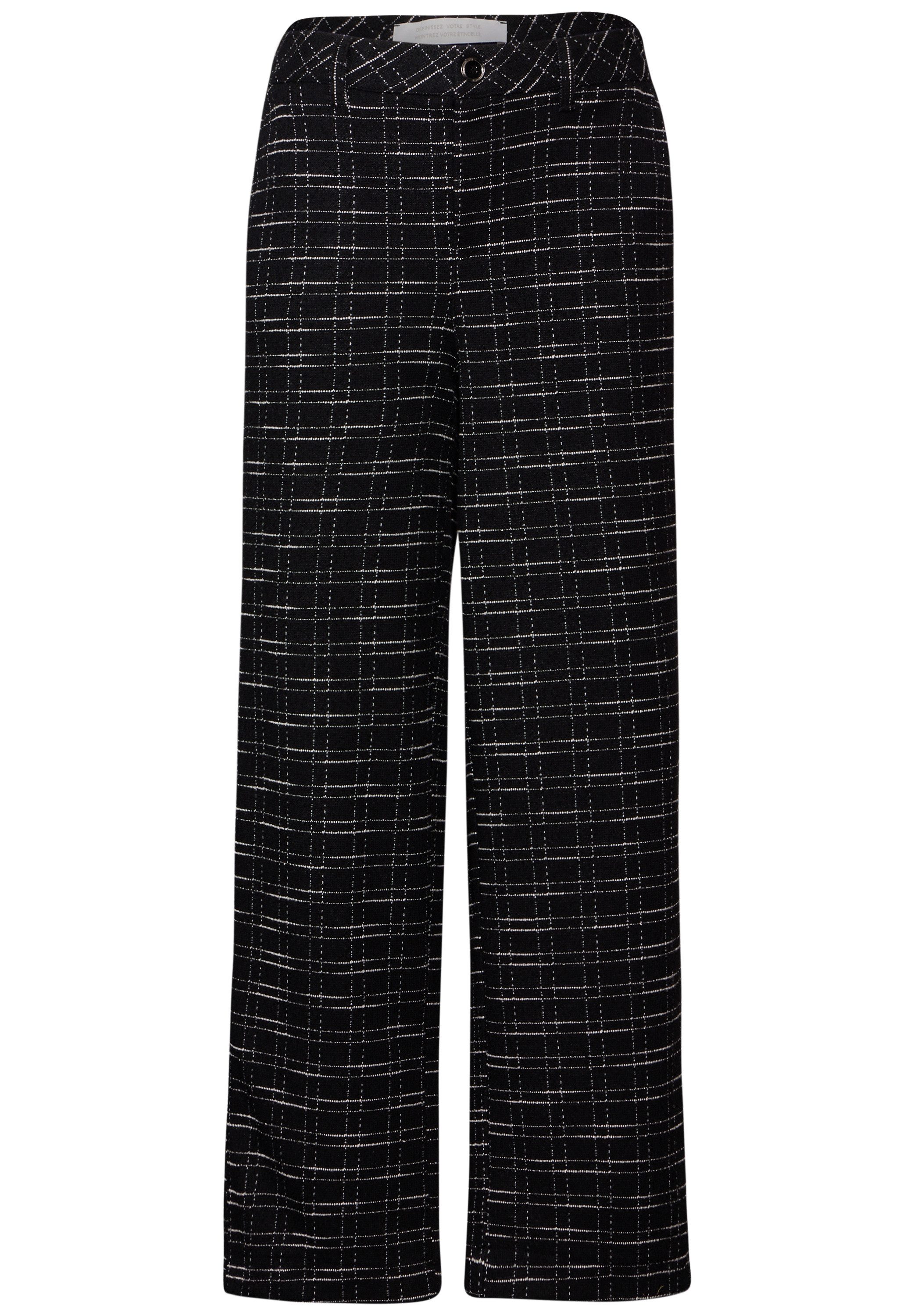 STREET ONE Stoffen broek met geruit patroon