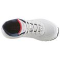 skechers sneakers met sleehak uno - stand on air met fijne perforatie wit
