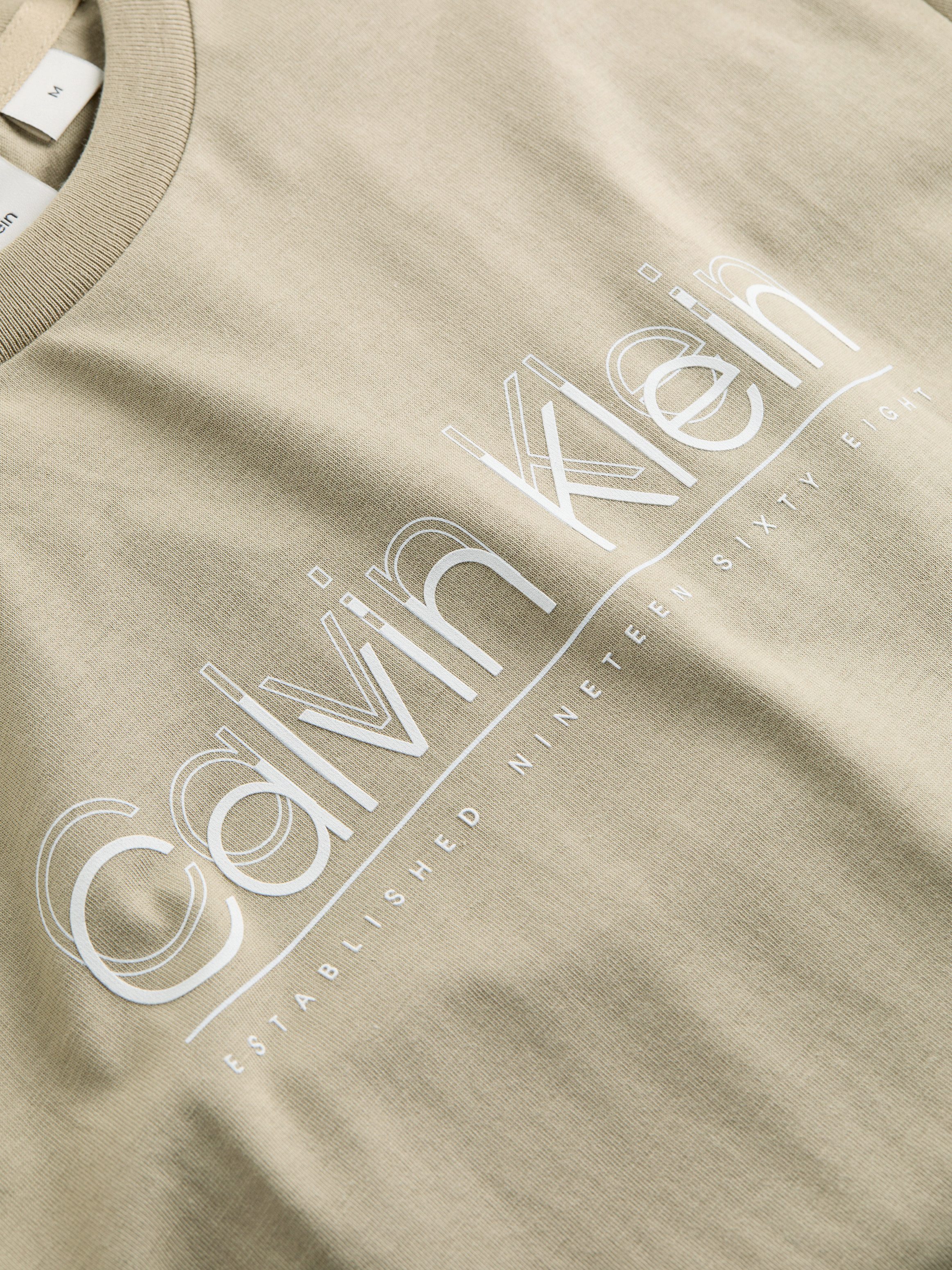 Calvin Klein T-shirt CP-DOUBLE LOGO T-SHIRT met groot logo-opschrift