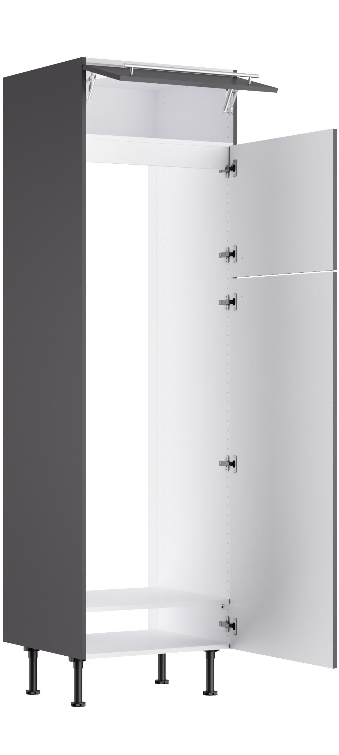 Kochstation Koelkastombouw KS-Bern2 Breedte 60 cm, hoogte 211,8 cm, 1 klep, 2 deuren