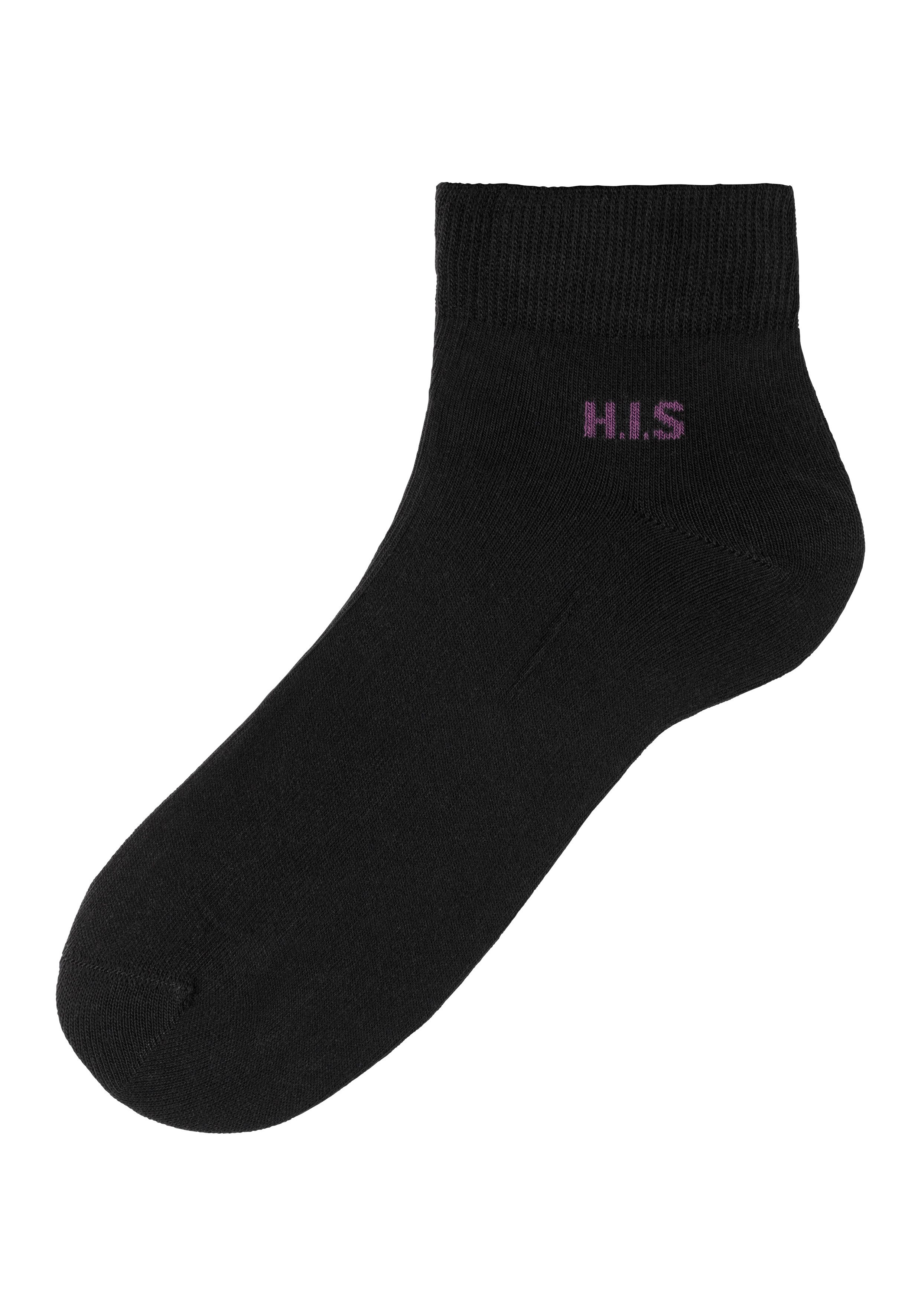 H.I.S Korte sokken met gekleurde binnenkant van de band (set, 10 paar)