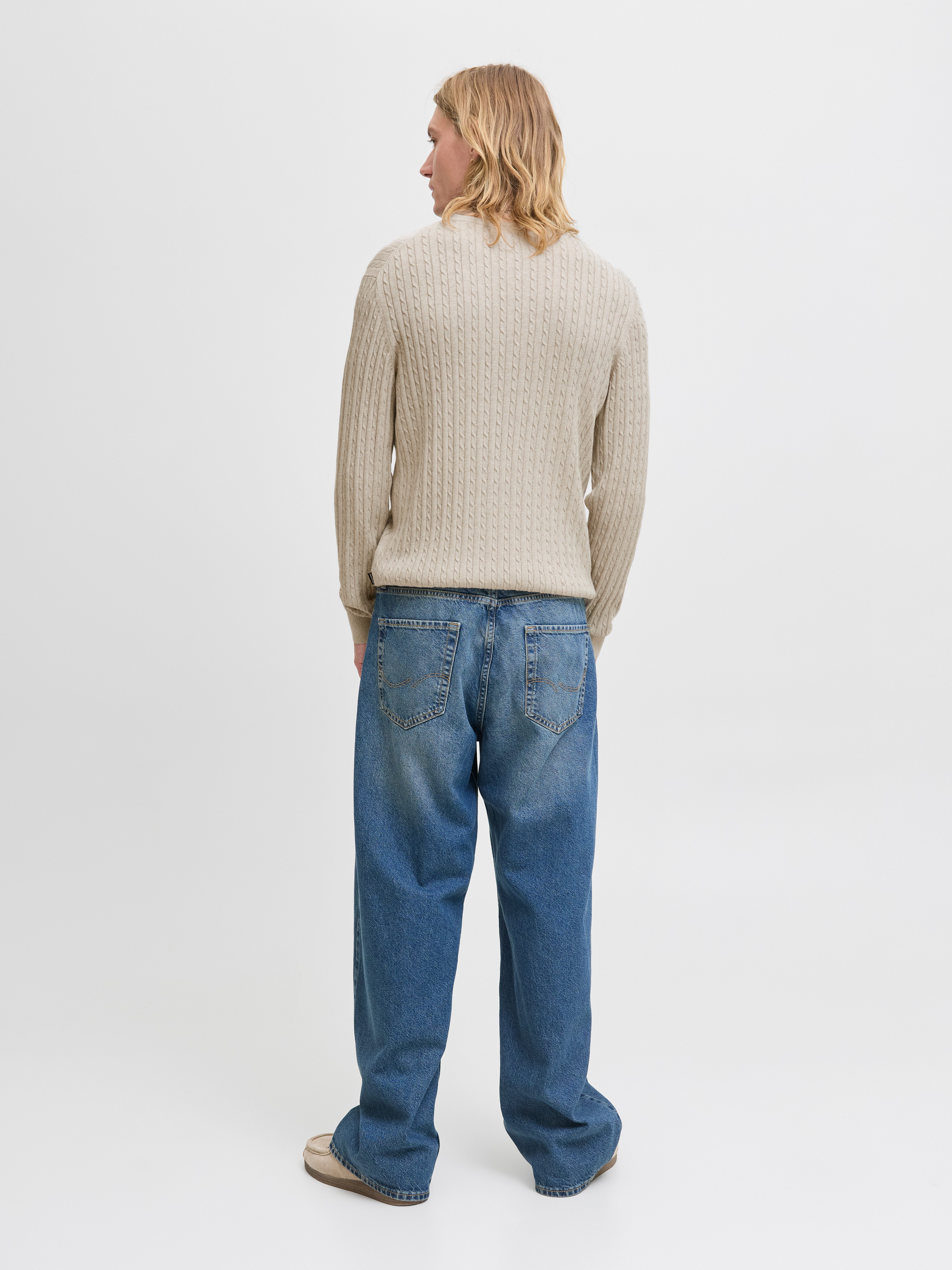Jack & Jones Gebreide trui JJEEMIL KNIT CABLE CREW NECK NOOS