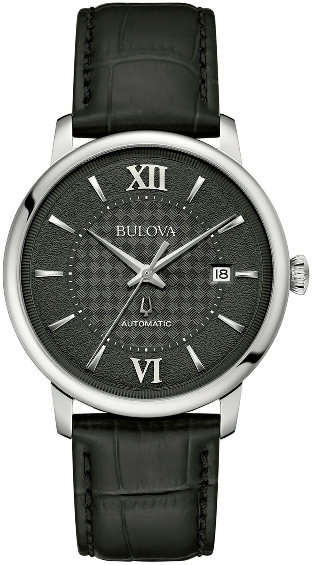 Bulova Automatisch horloge Horloge, herenhorloge, mechanisch horloge, leren band, analoog heren horloges zwart