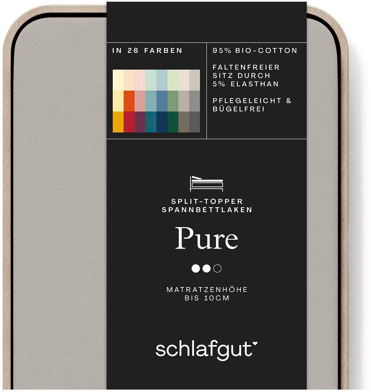 Schlafgut Hoeslaken Pure Split-Topper MADE IN GREEN by OEKO-TEX® (1 stuk)
