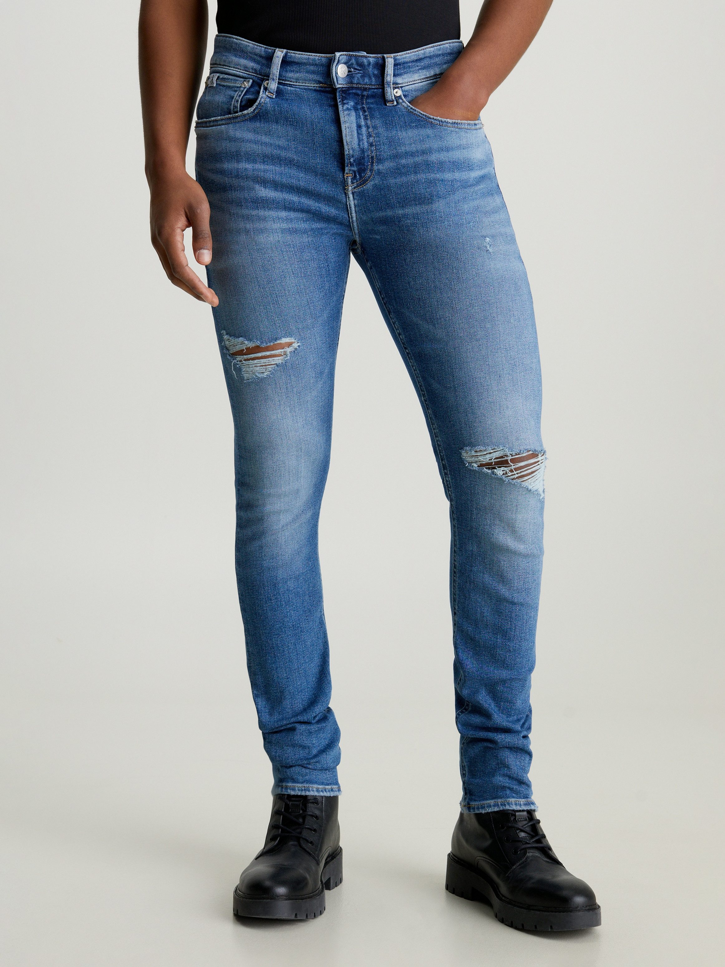 Calvin Klein Skinny fit jeans Skinny in een klassiek 5-pocketsmodel