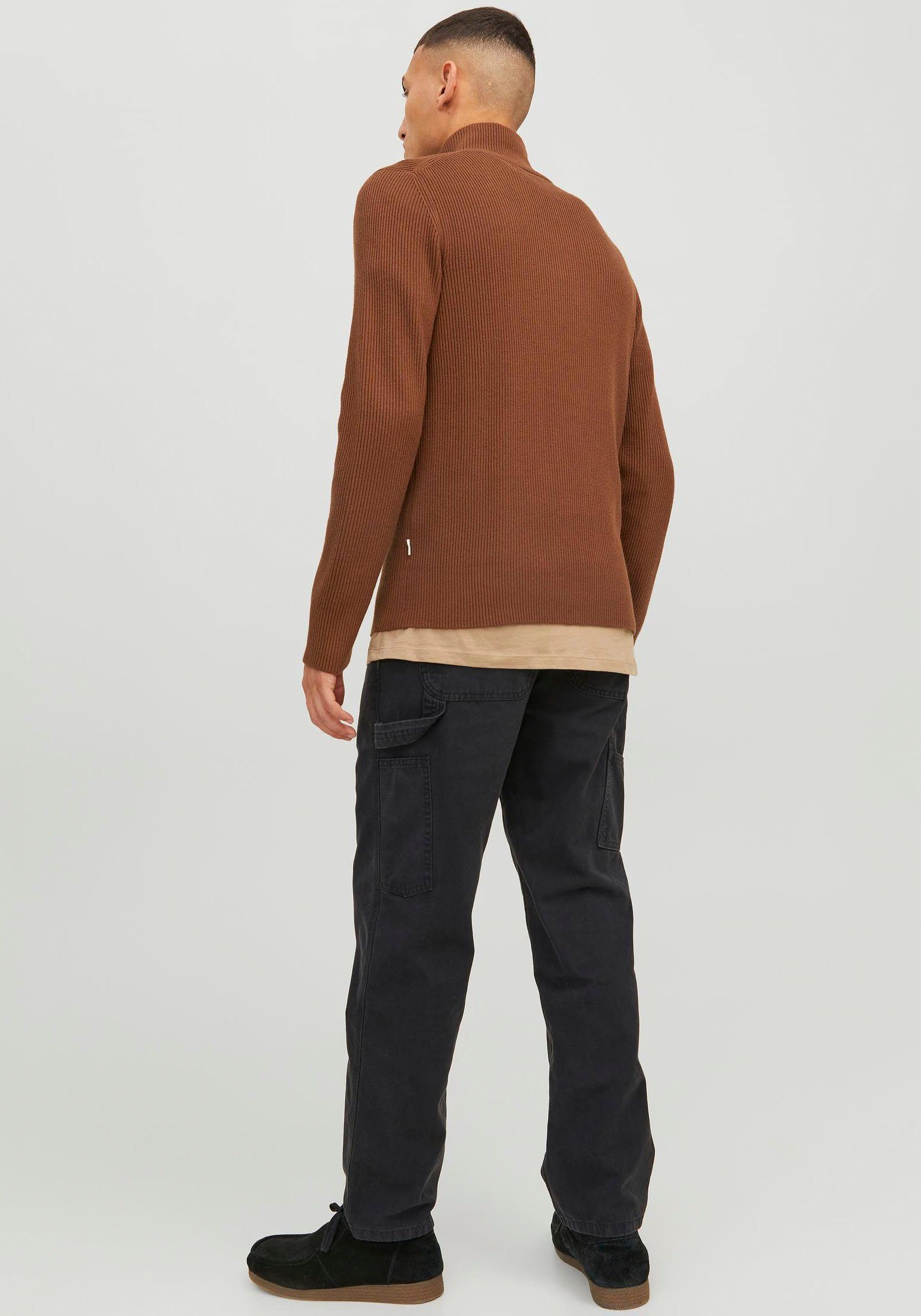 Jack & Jones Trui met staande kraag JPRCCPERFECT KNIT HALF ZIP SN