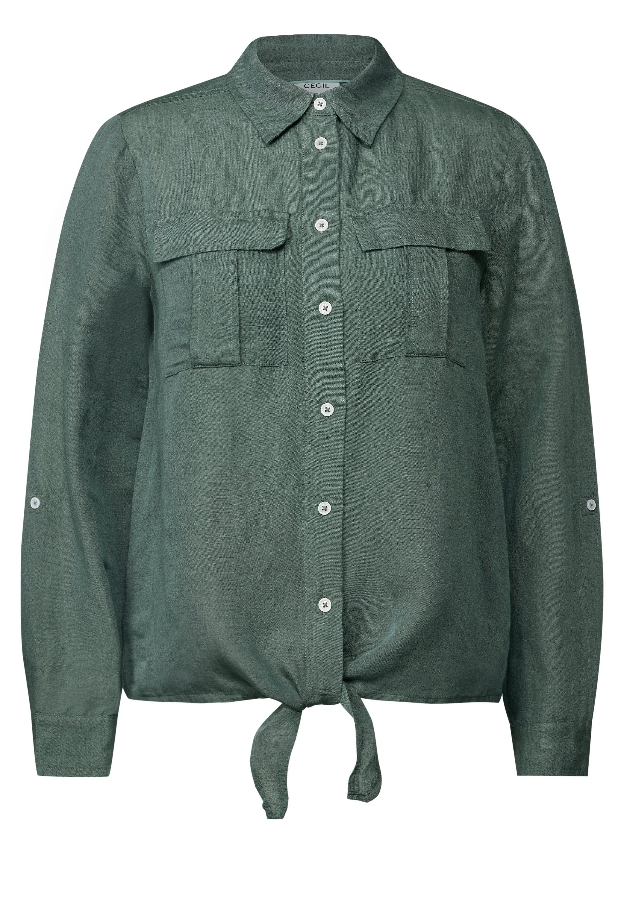 Cecil Blouse met lange mouwen met knoop bij de zoom
