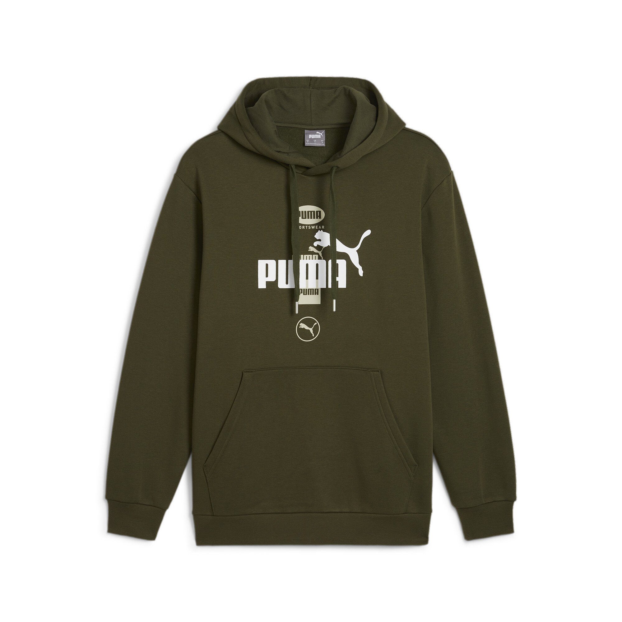 PUMA Hoodie POWER GRAPHIC HOODIE FL heren hoodies maat L groen