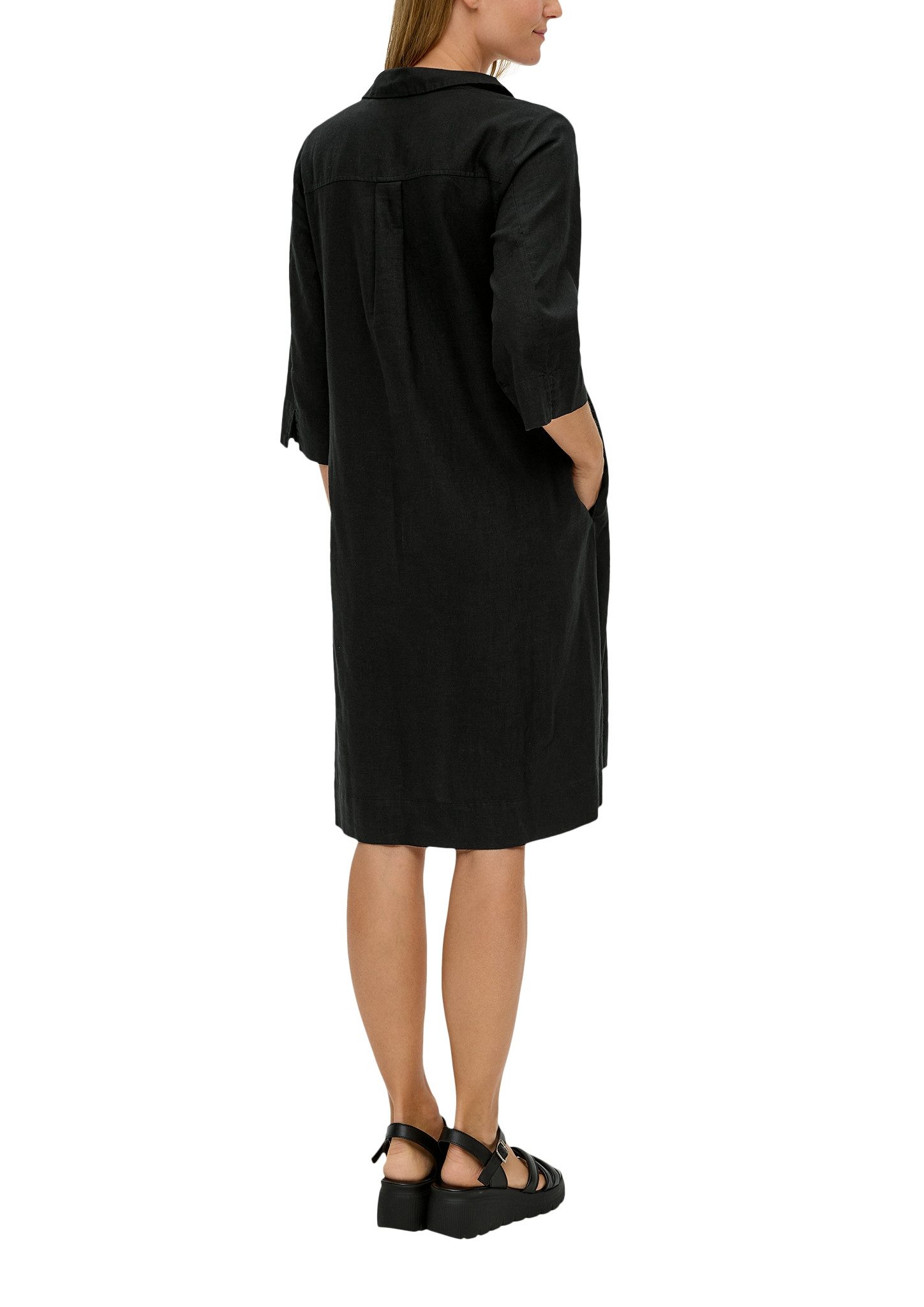 s.Oliver Midi-jurk met 3 4-mouwen en v-hals