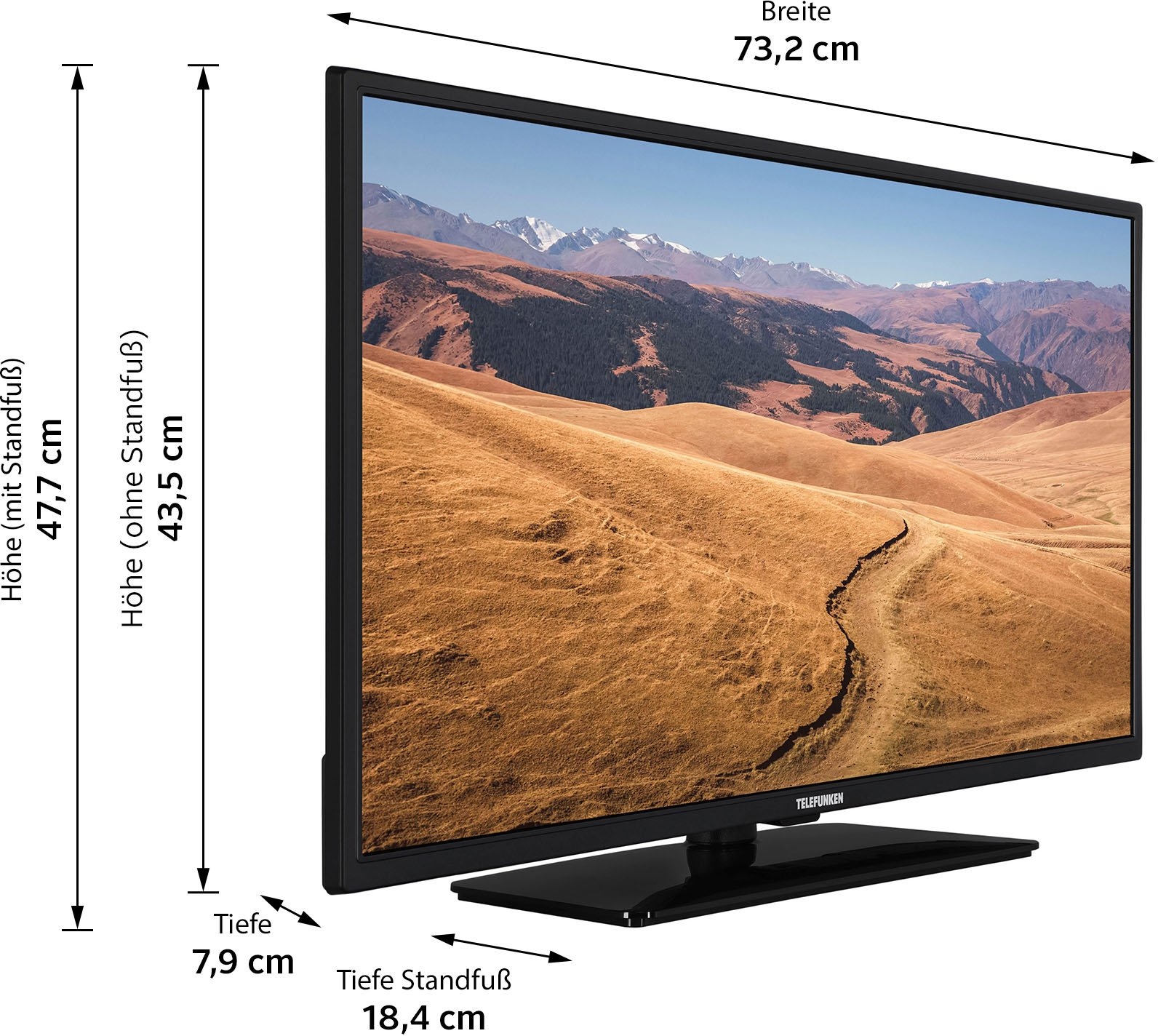 Samuel Gelijkmatig Dusver Telefunken LCD-led-TV D32H554M1CWV, 80 cm / 32 ", HD ready, Smart TV, 12v  aansluiting in de online shop | OTTO