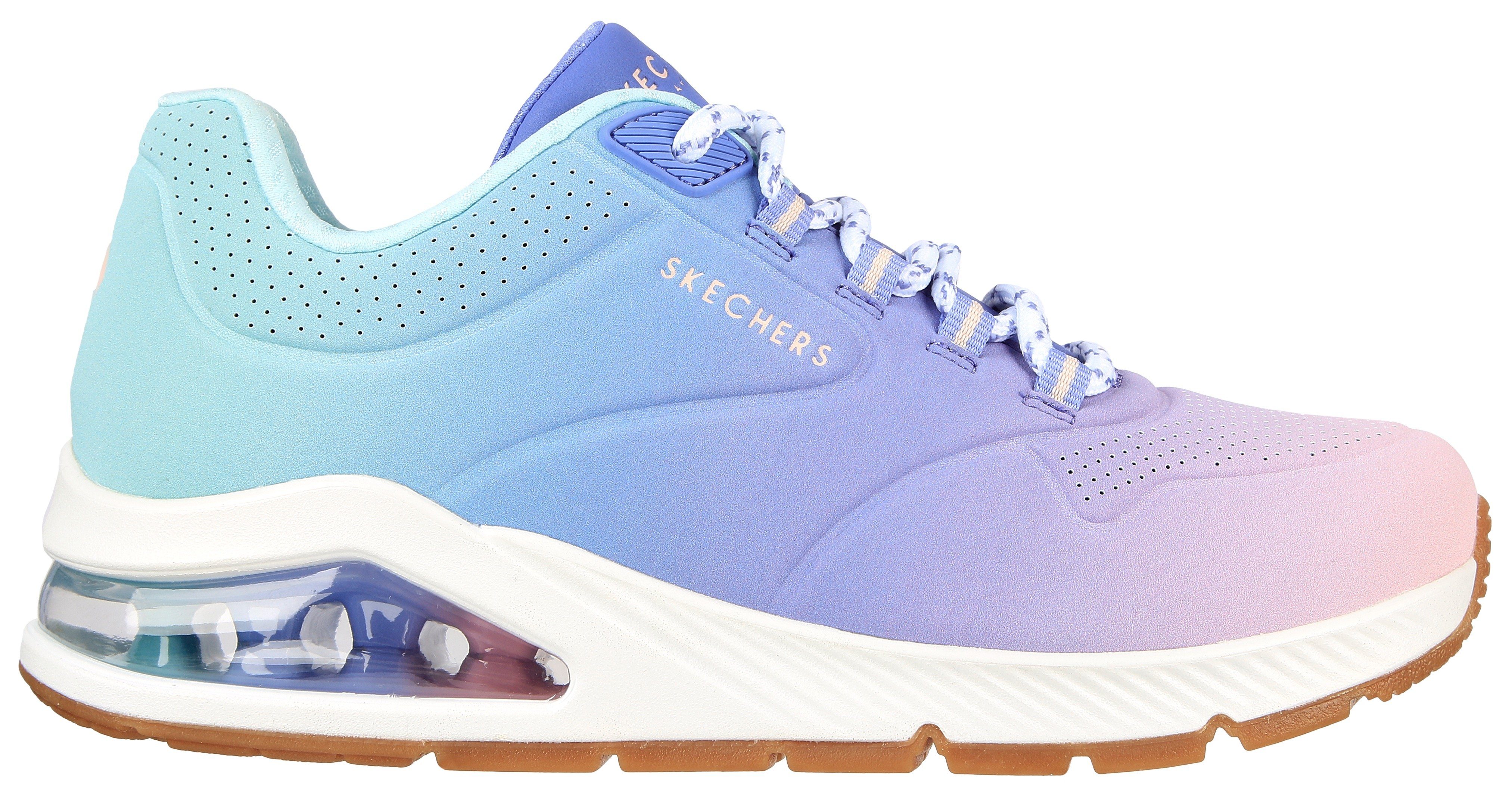 Skechers Sneakers UNO 2 OMBRE AWAY in heldere kleurcombinatie, vrijetijdsschoen, lage schoen, veterschoen