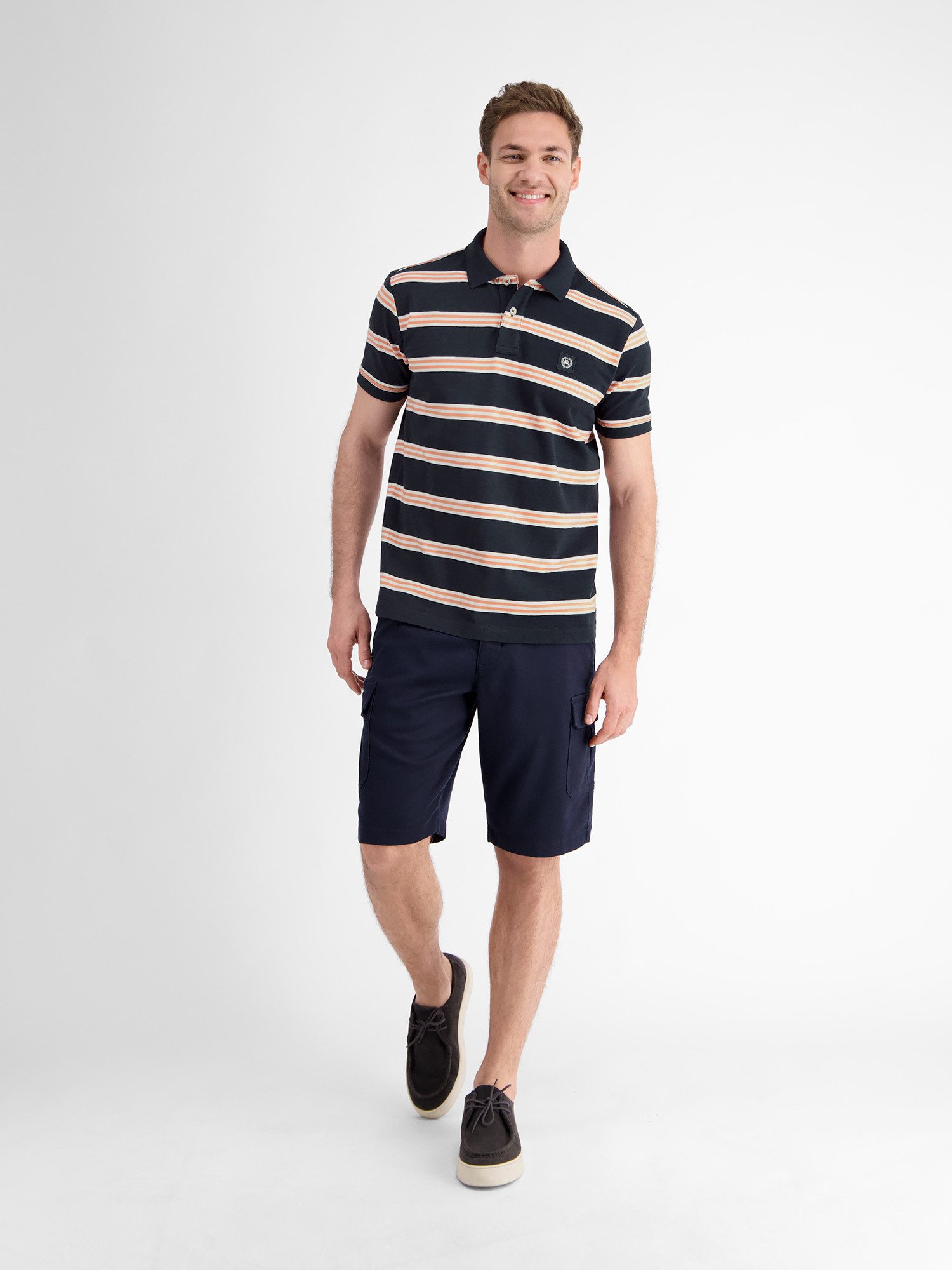 Lerros Poloshirt LERROS heren poloshirt in rugby-look