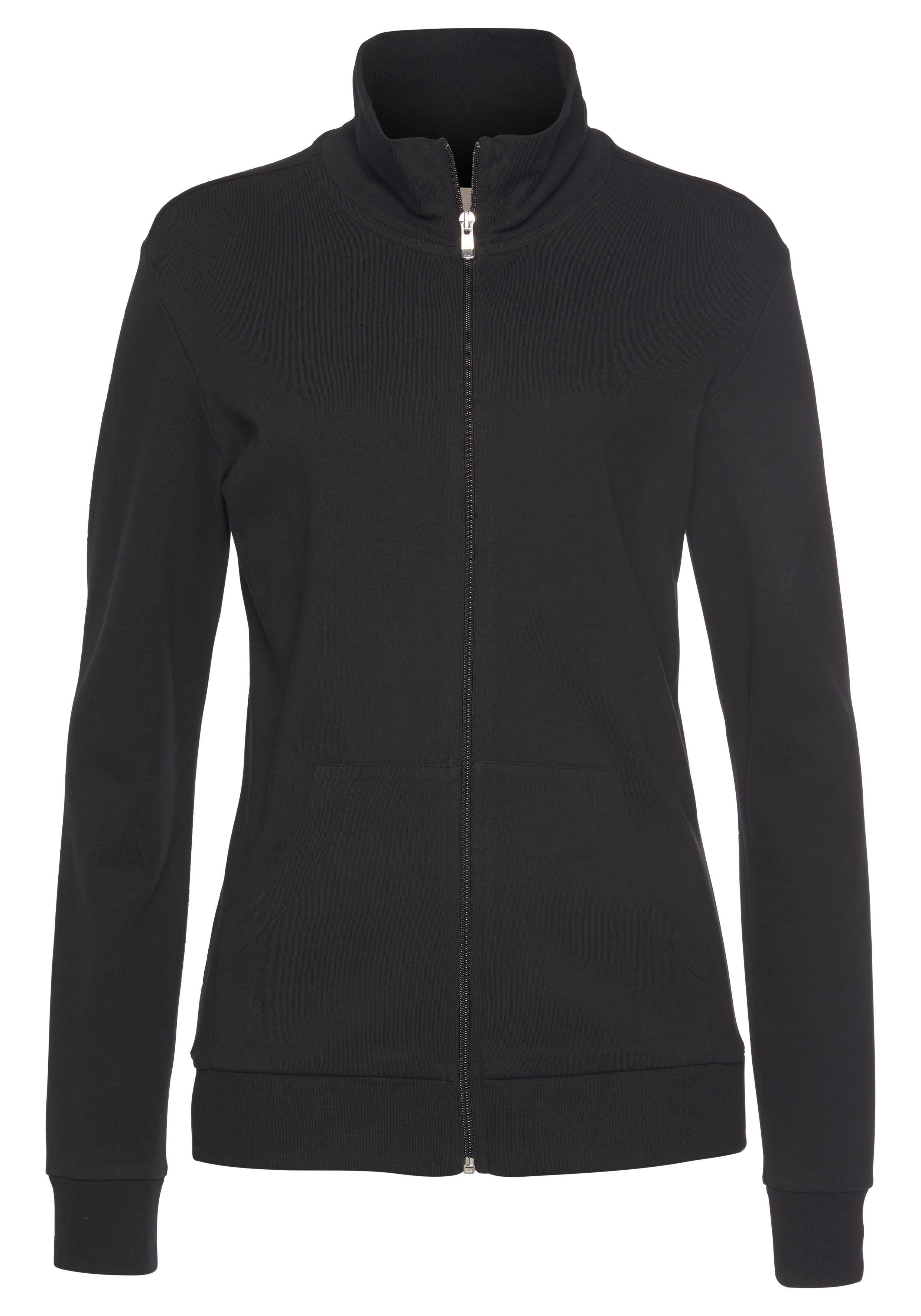 Bench. Loungewear Sweatvest met glanzende logo-borduurwerk op de staande kraag, loungepak