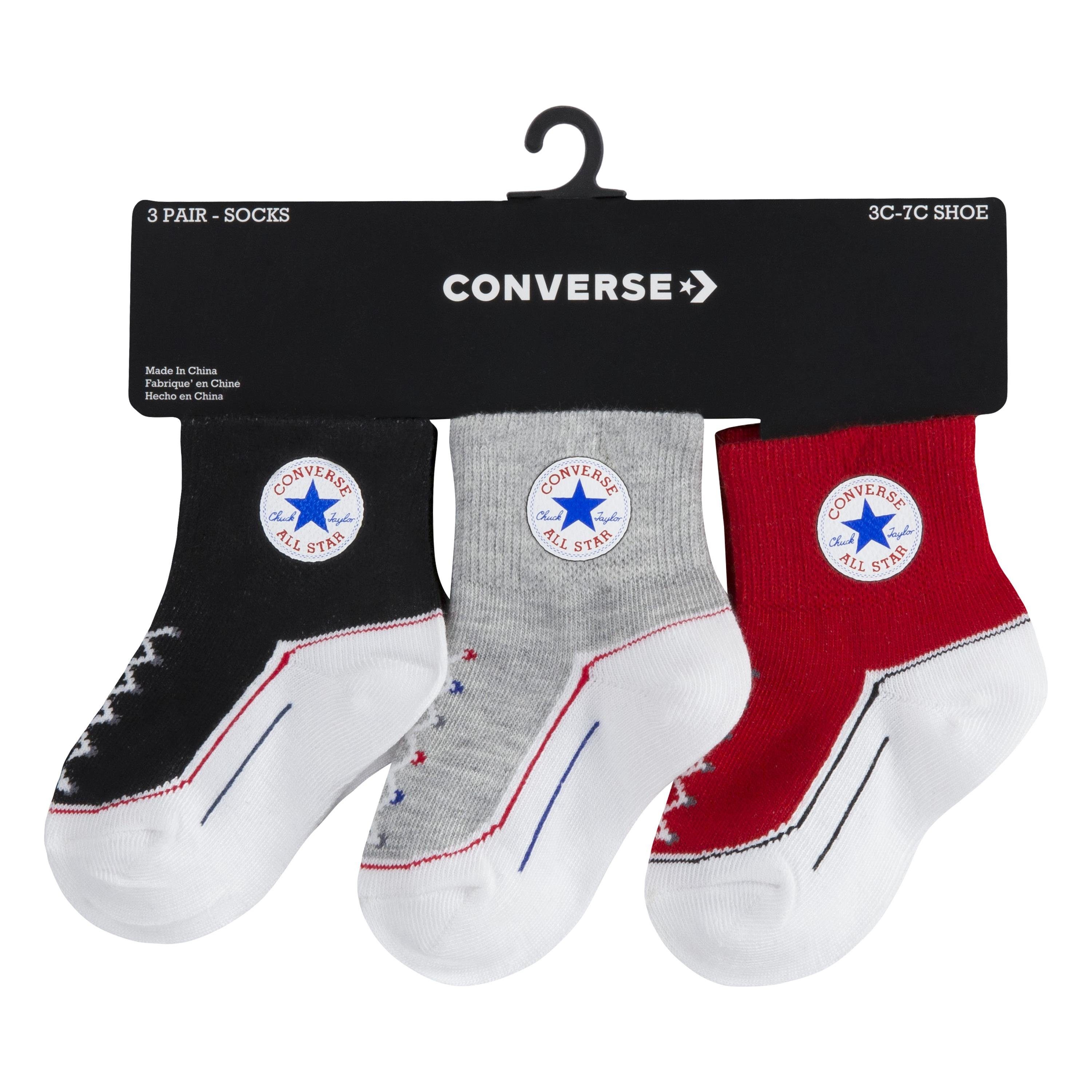 Converse Sportsokken CHUCK INFANT TODDLER QUARTER 3PK (3 paar)