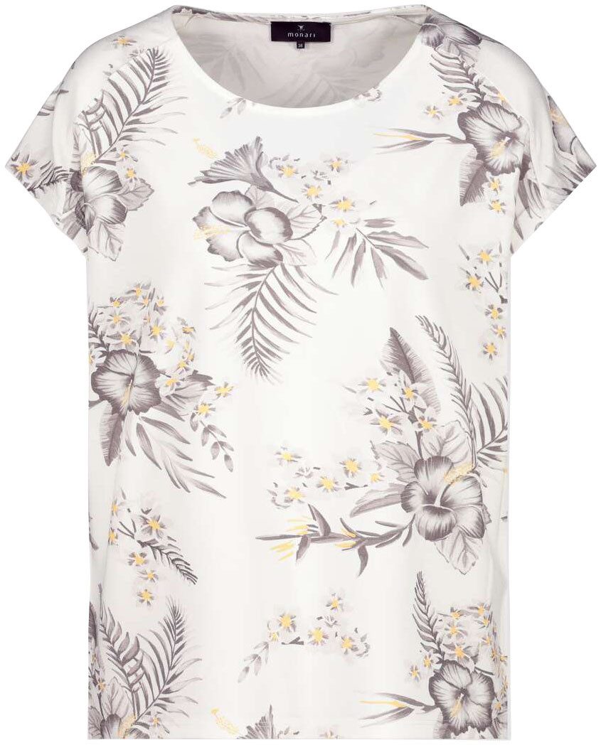 Monari Shirt met ronde hals met bloemmotief