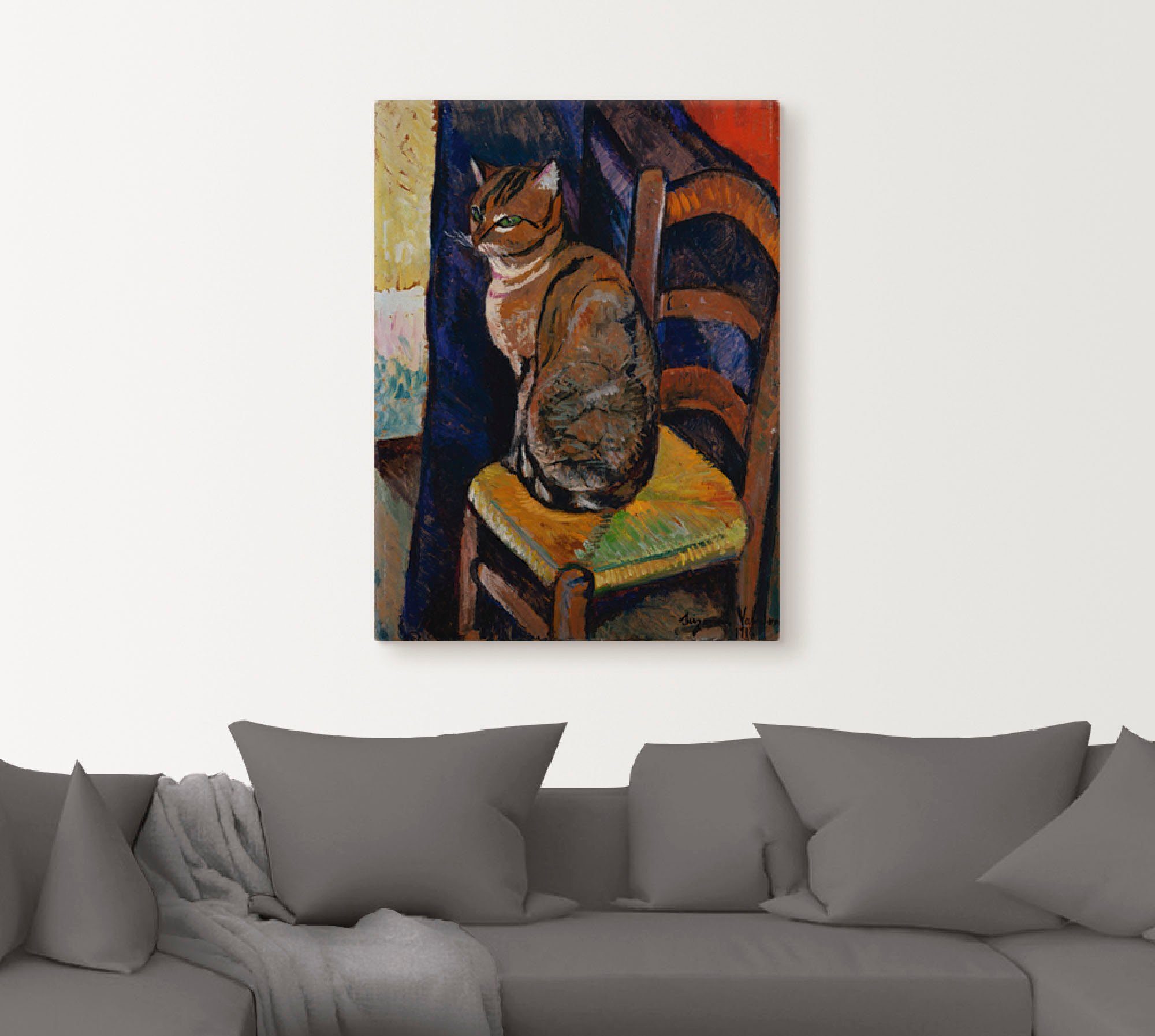 Artland Artprint Tekening stoel zittende kat. als artprint op linnen, poster, muursticker in verschillende maten