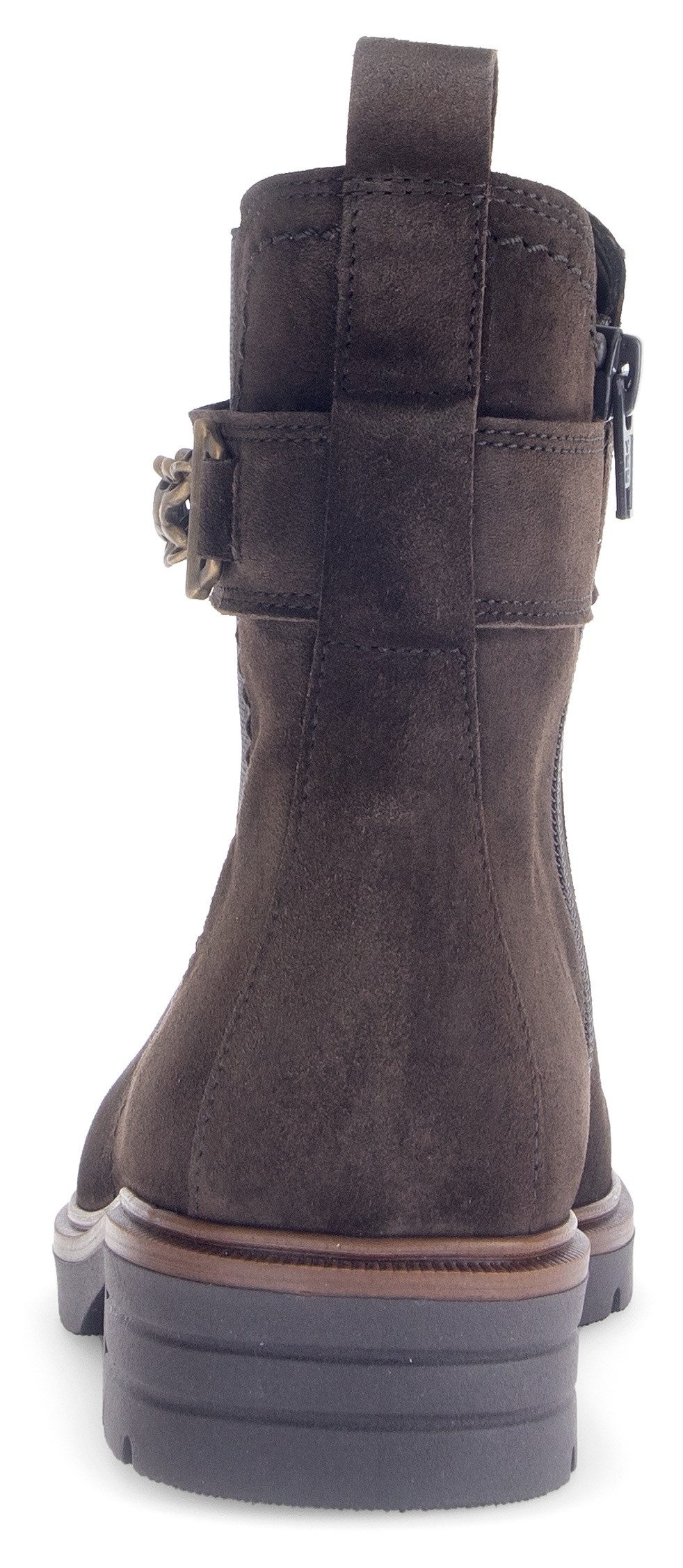 Gabor Chelsea-boots blokhak, herfstmode, enkellaars met decoratieve ketting aan de schacht