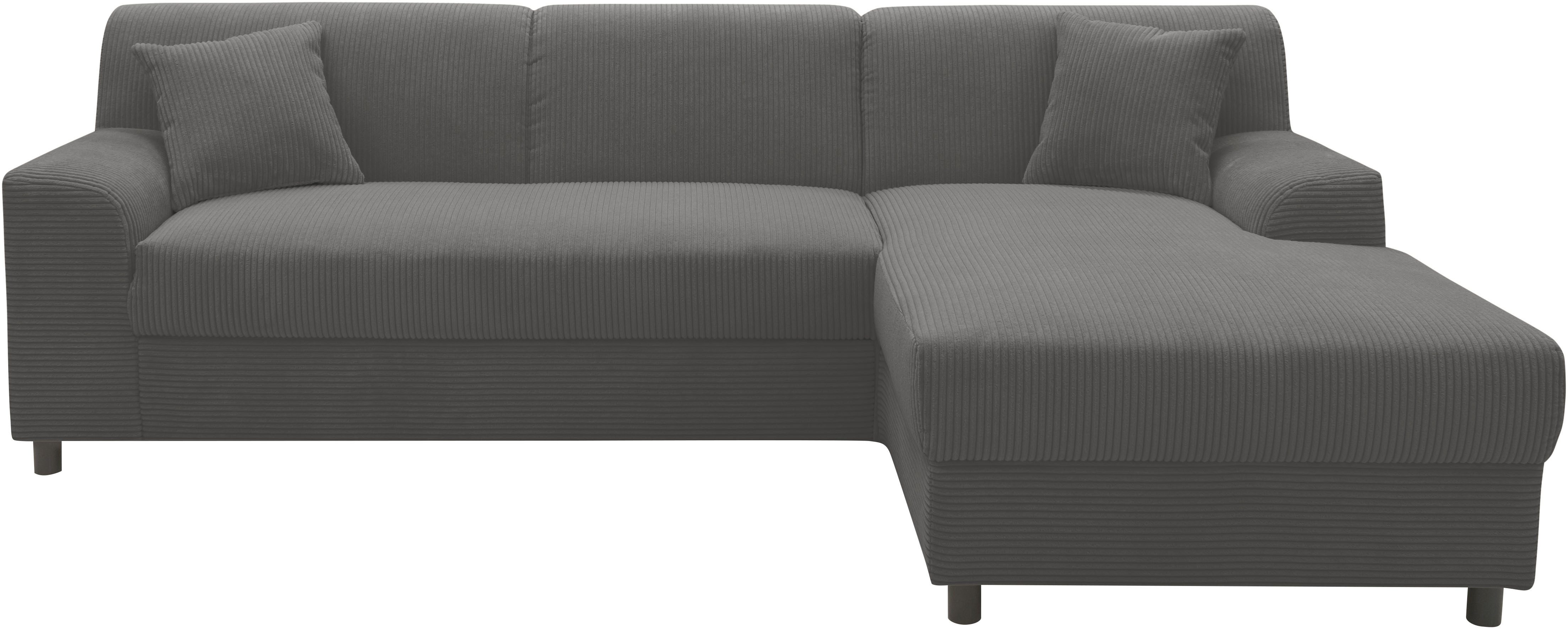 DOMO collection Hoekbank Turah 2, L-Vorm, Corduroy of Luxe-Microvezel, comfortabele binnenvering