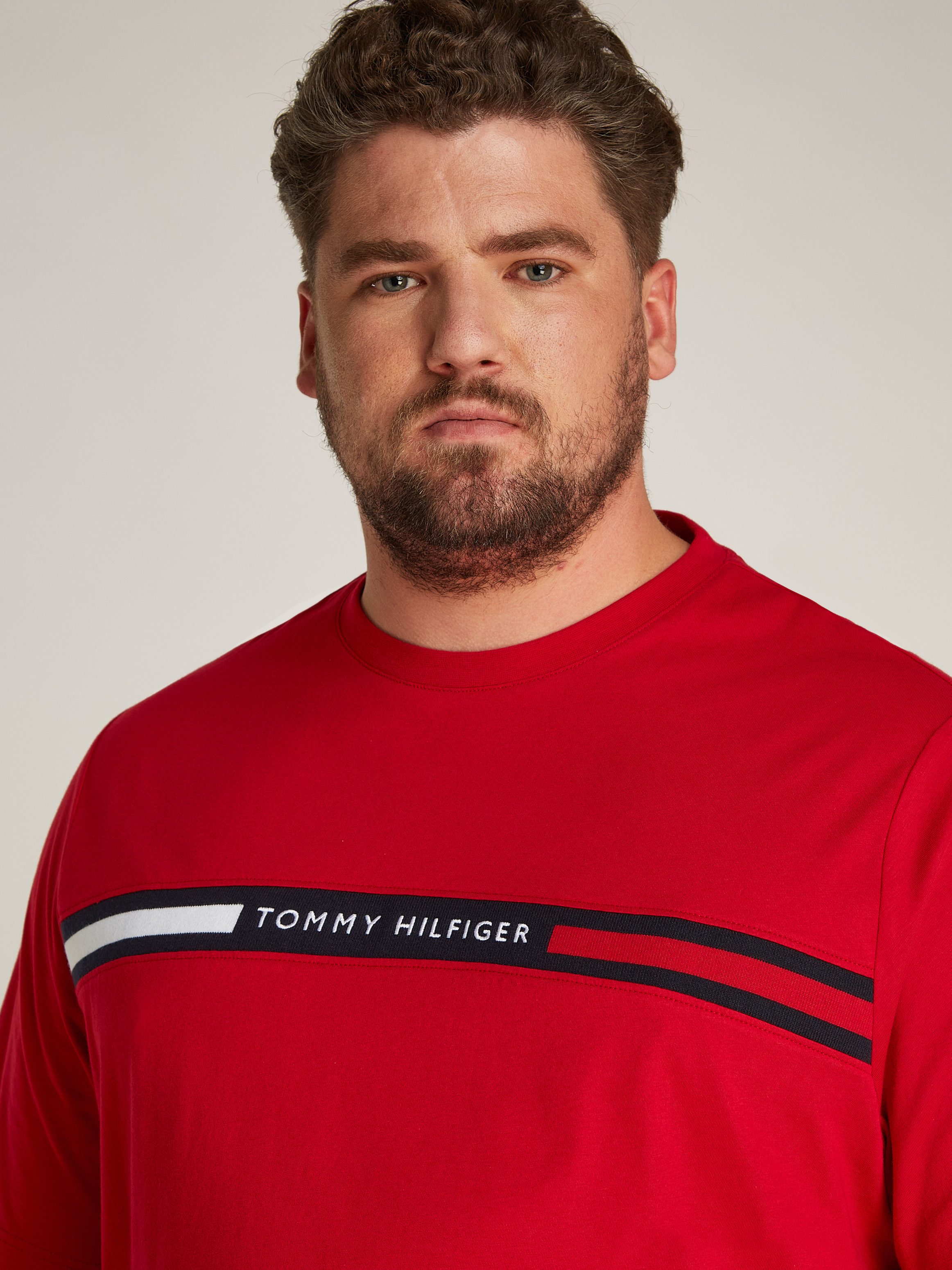 Tommy Hilfiger Shirt met ronde hals BT-HILFIGER CHEST INSERT TEE-B