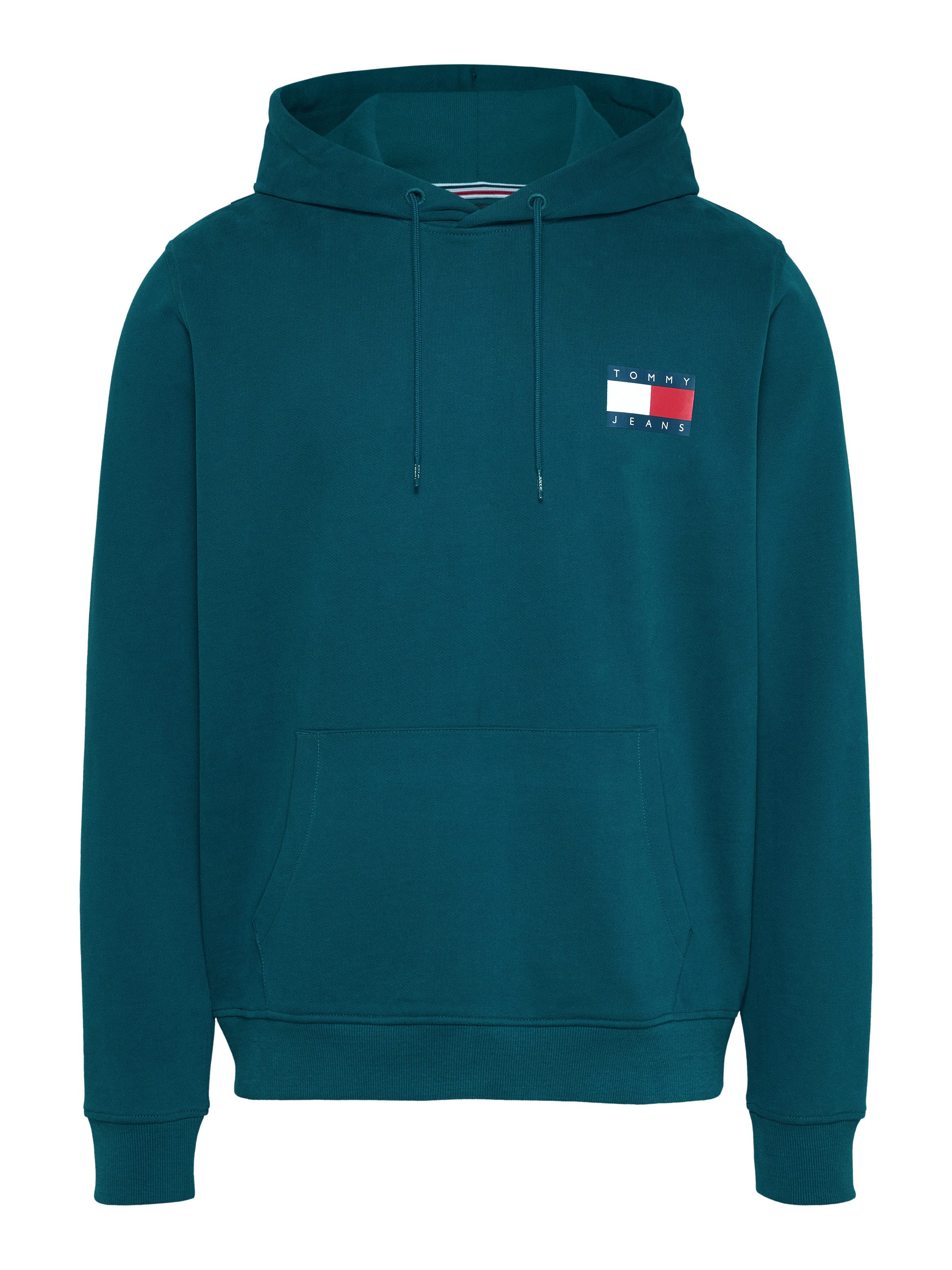 TOMMY JEANS Sweatshirt TJM REG ESSENTIAL FLAG HOOD EXT met bedrukte merklogo op borsthoogte