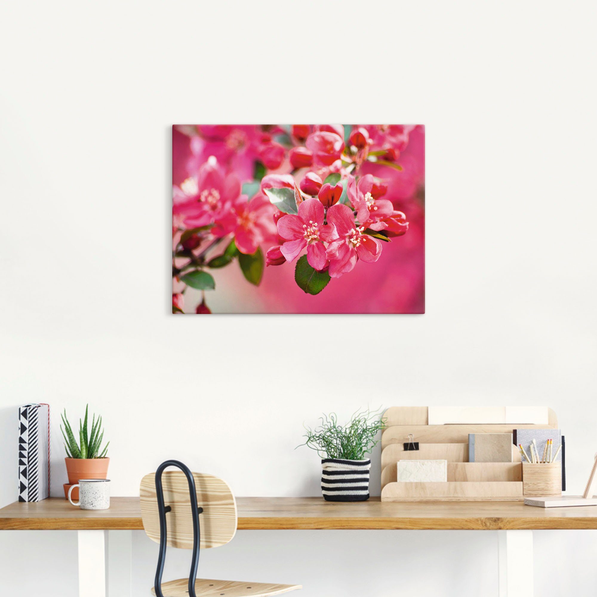 Artland Artprint op linnen Krabappelbloesem 1 gespannen op een spieraam