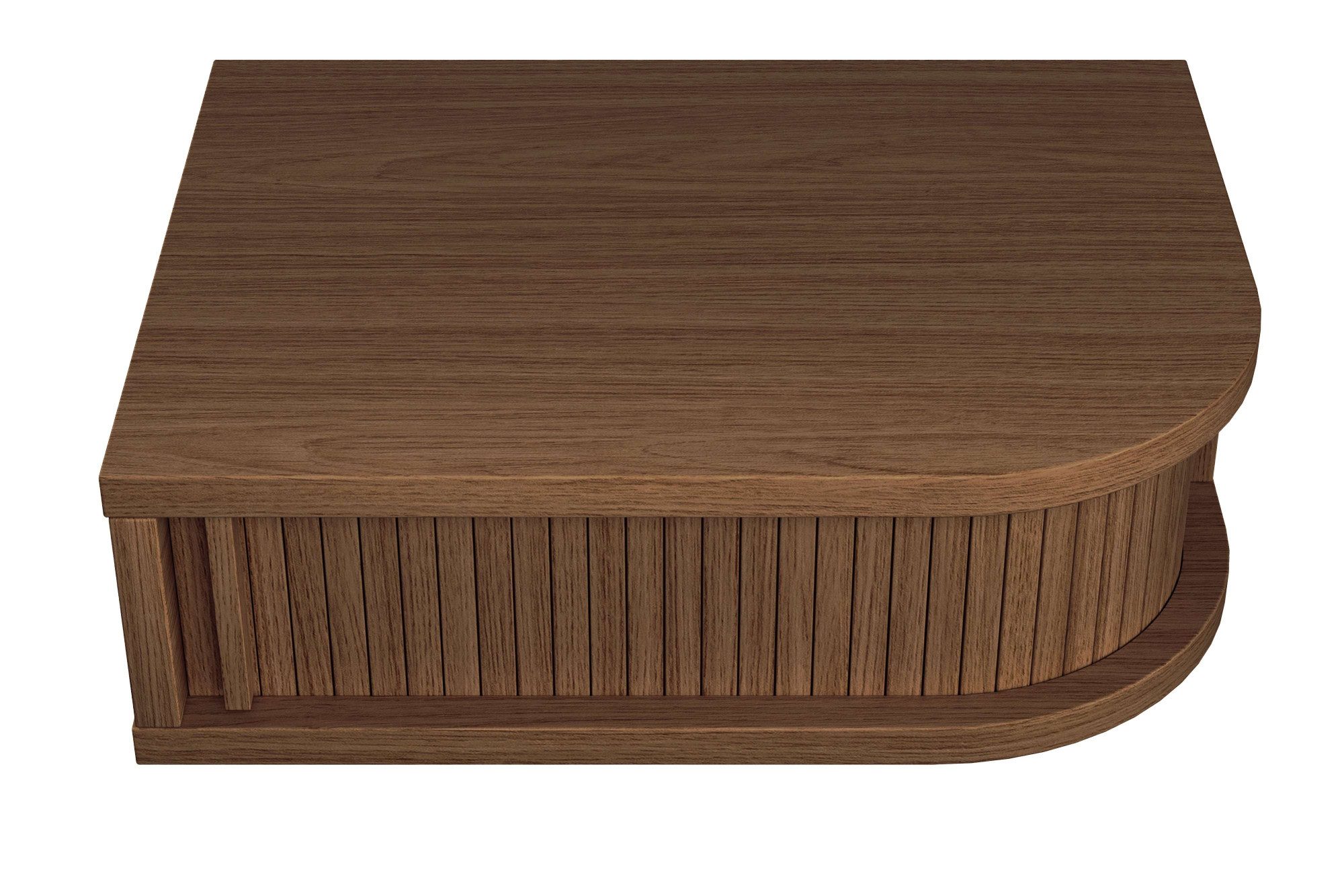 Woodman Nachtkastje Farsta in 3 kleuren, met tambour schuifdeuren, met eikenhout gefineerd